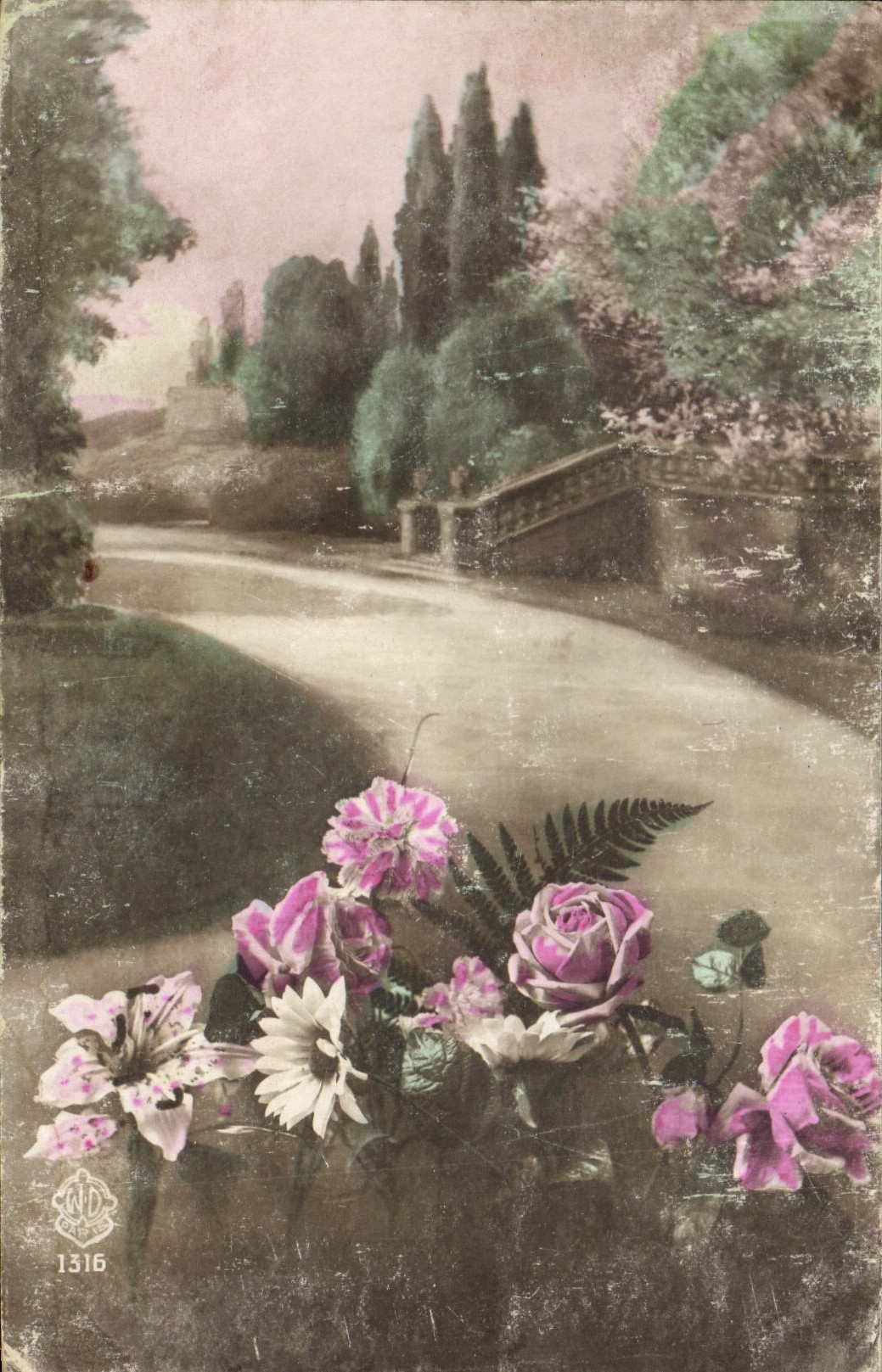 CPA Fantaisie Fleurs