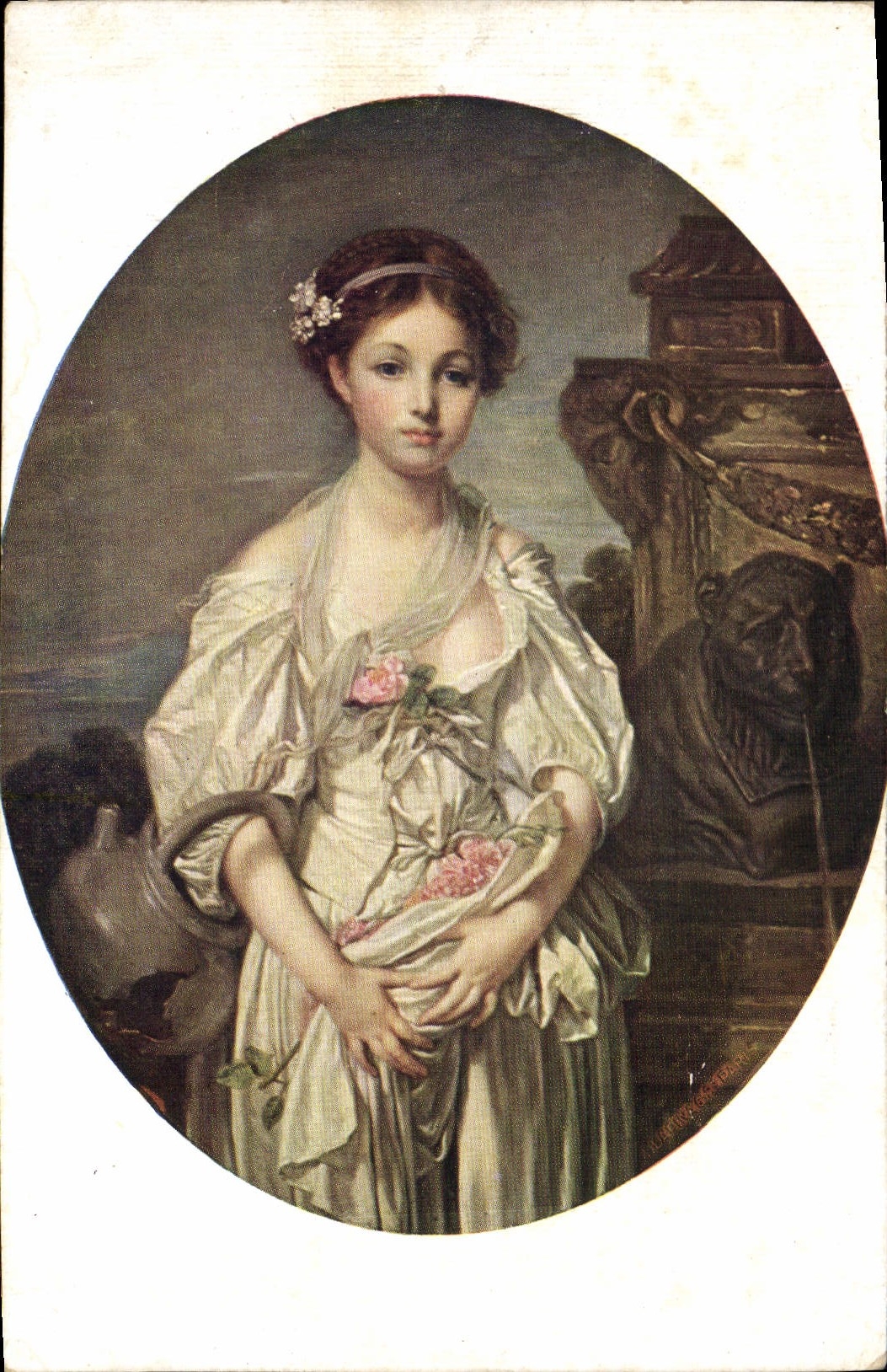 CPA Greuze La cruche cassee