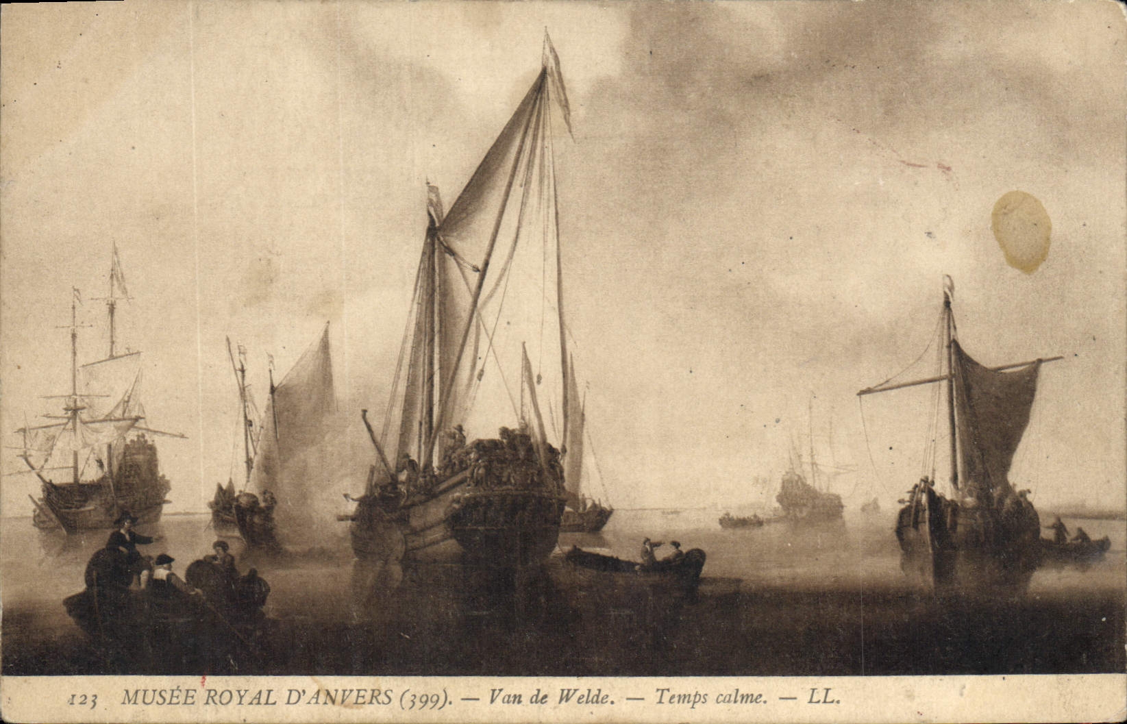 CPA Musee Royal d'Anvers Van de Welde Temps calme 