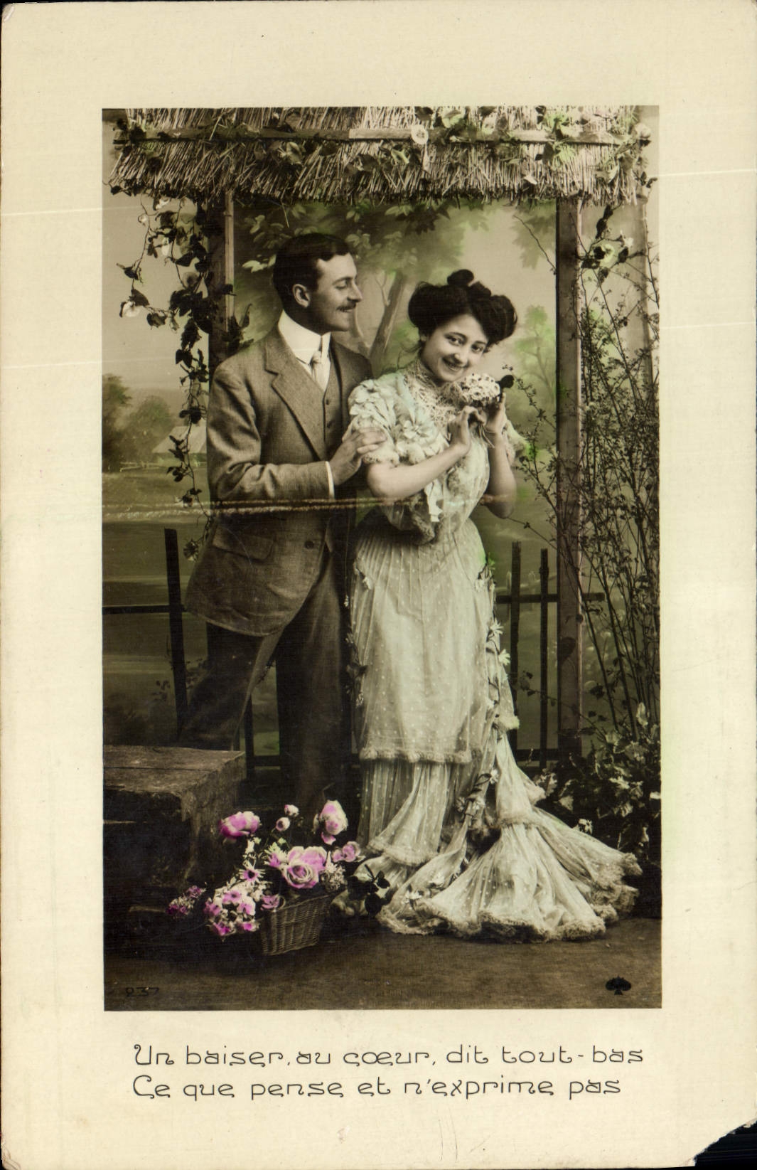 CPA Un Baiser au coeur dit tout bas ce que pense et n'exprime pas 