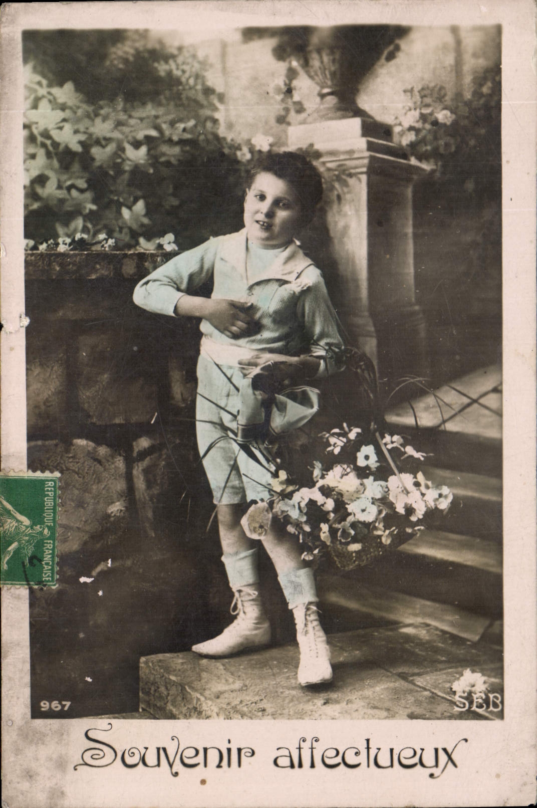 CPA Souvenir Affectueux Enfant