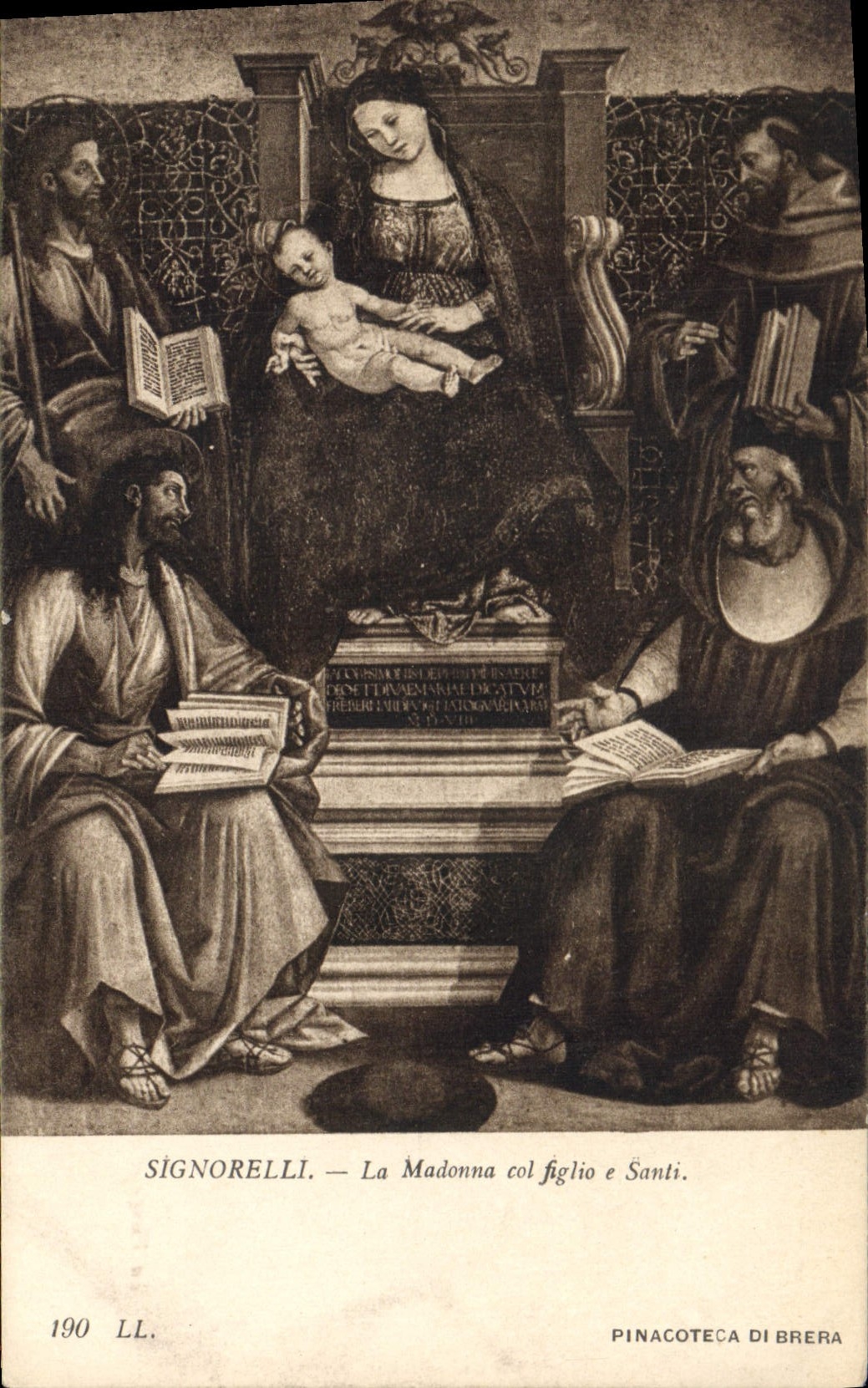 CPA Signorelli La Madonna col figlio e Santi