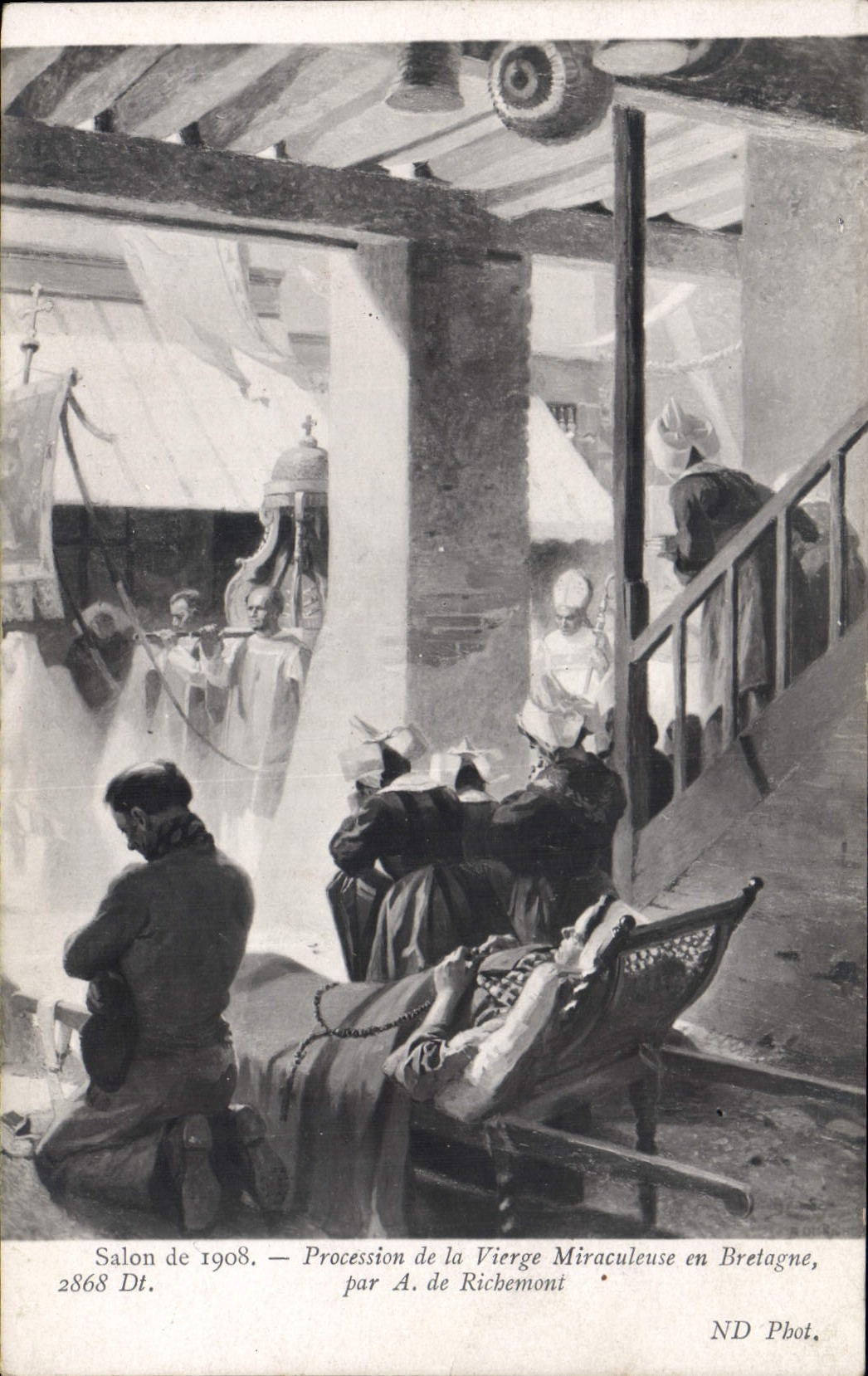 CPA Procession de la Vierge Miraculeuse en Bretagne par A de Richemont