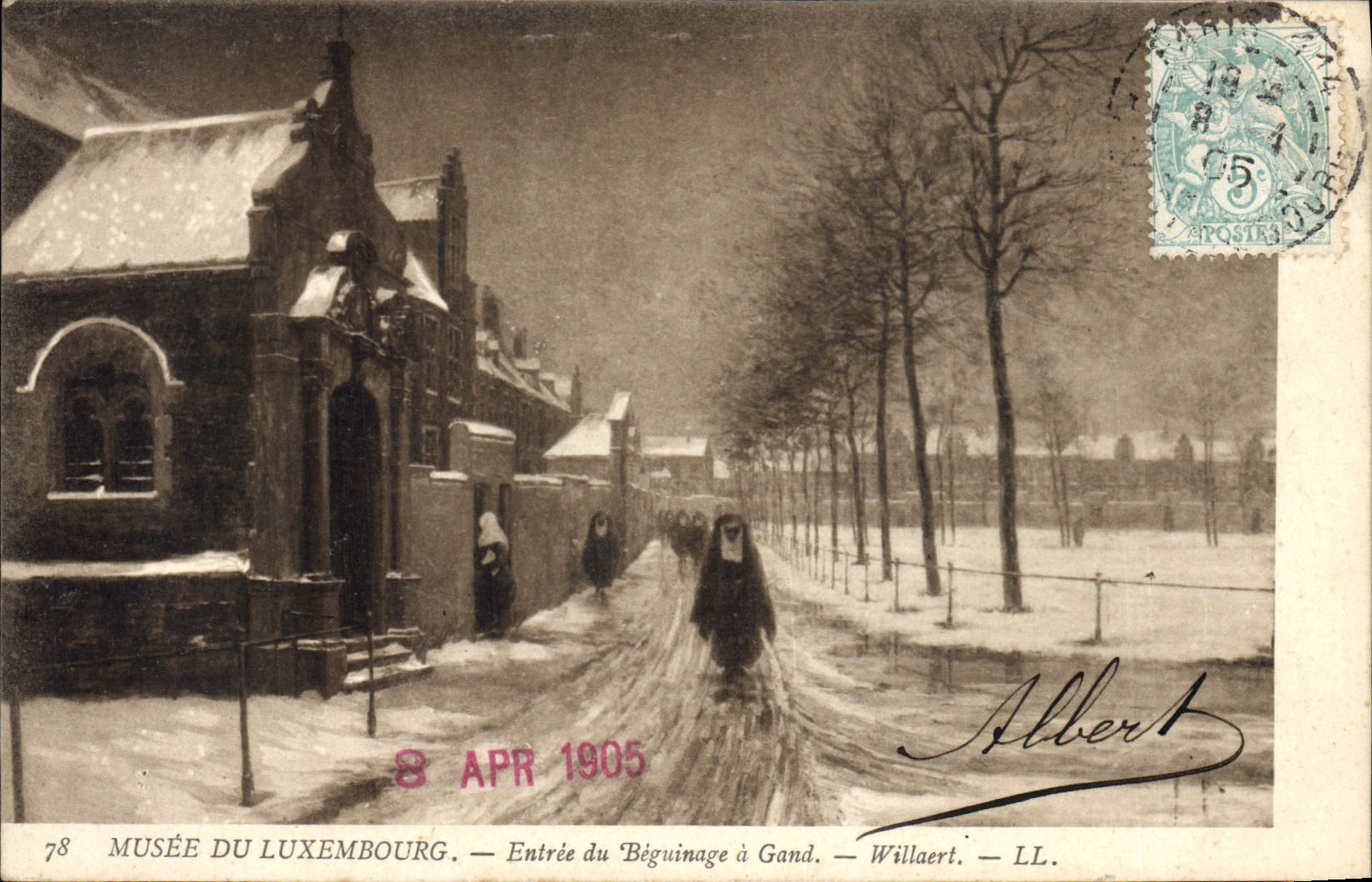 CPA Musee du Luxembourg Entree du Beguinage a Gand Willaert 