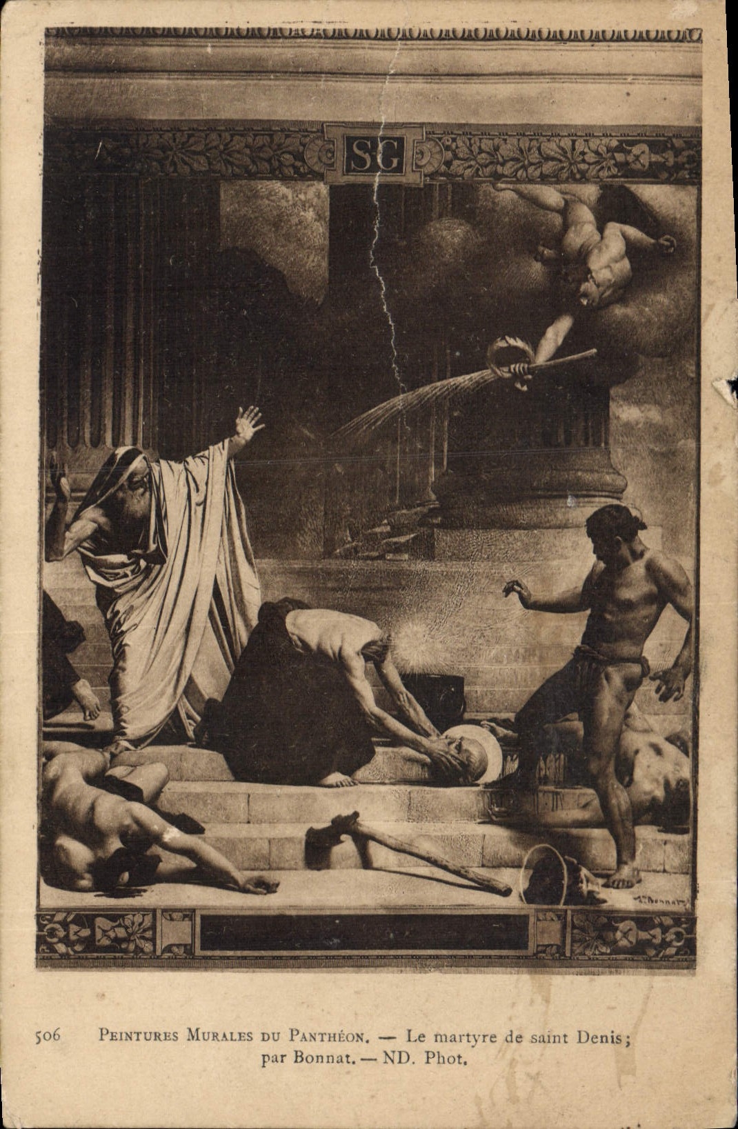 CPA Peintures murales du Pantheon Le Martyre de saint Denis par Bonnat 
