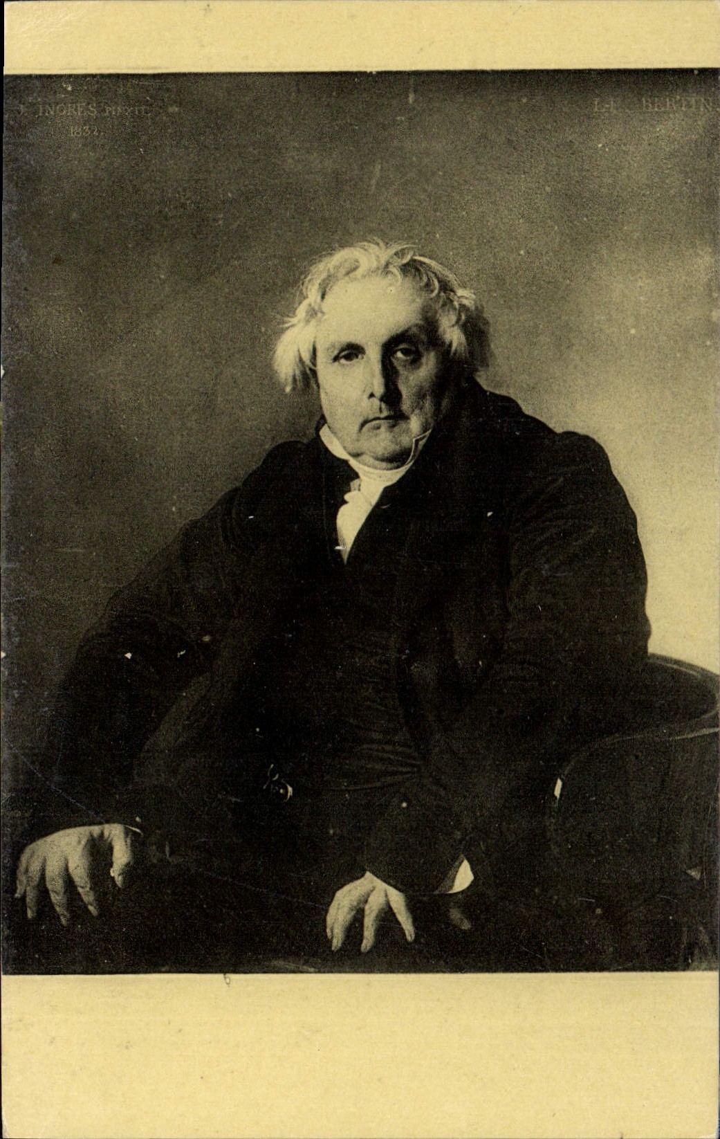 CPA Ingres Dominique Portail de M Bertin l'aine fondateur du Journal des Debats Paris Musee du Louvr