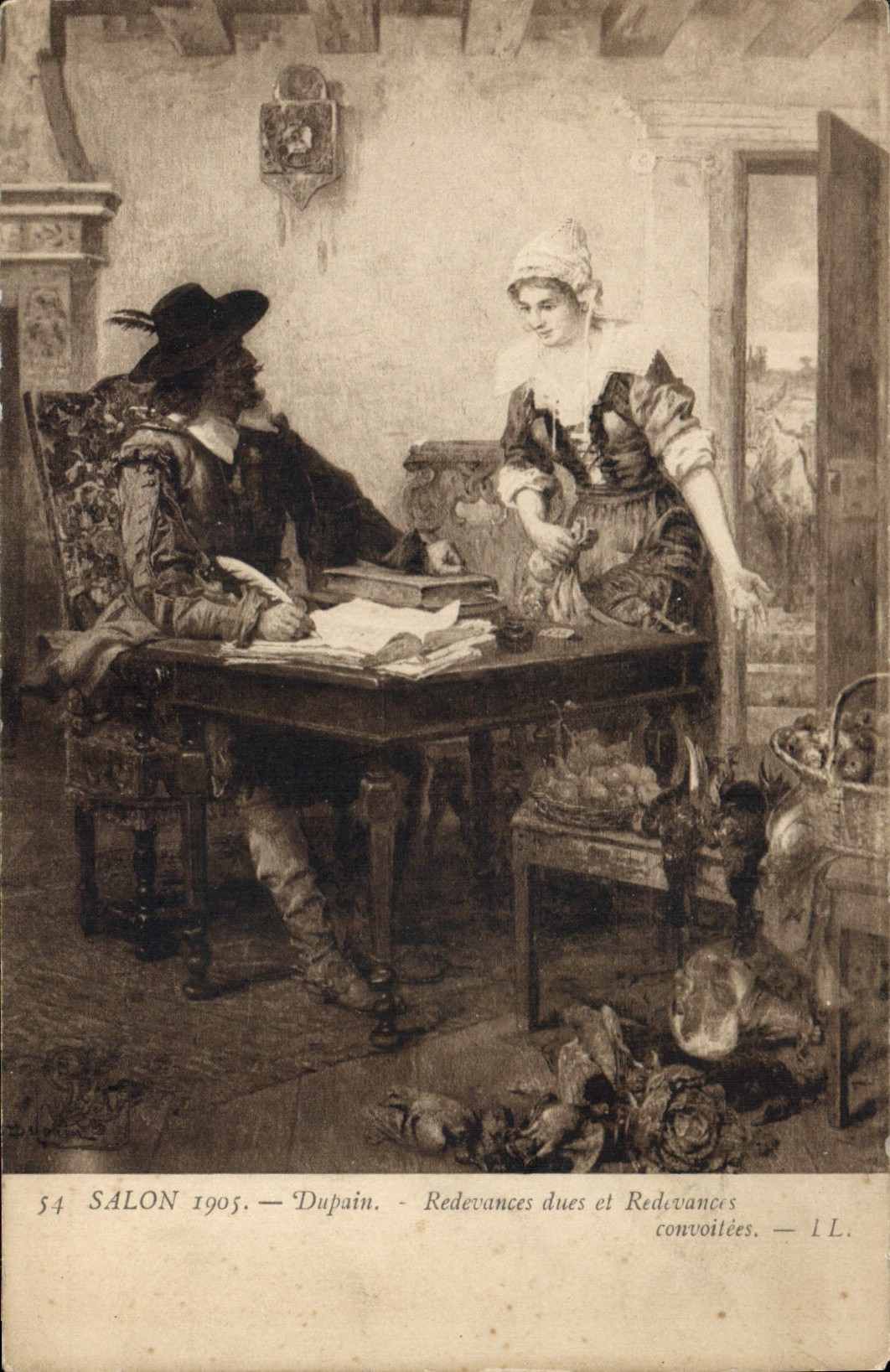 CPA Salon Dapain Redevances dues et Redevances Convoitees 