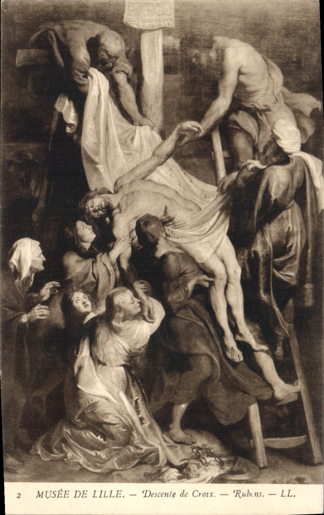 CPA Musee de Lille Descente de Croix Rubens 