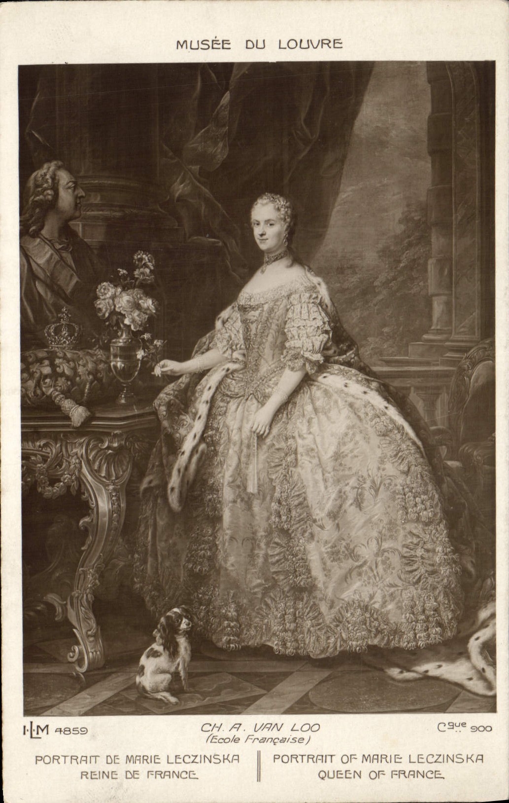 CPA Musee du Louvre Portrait de Marie Lechzinska Reine de France 