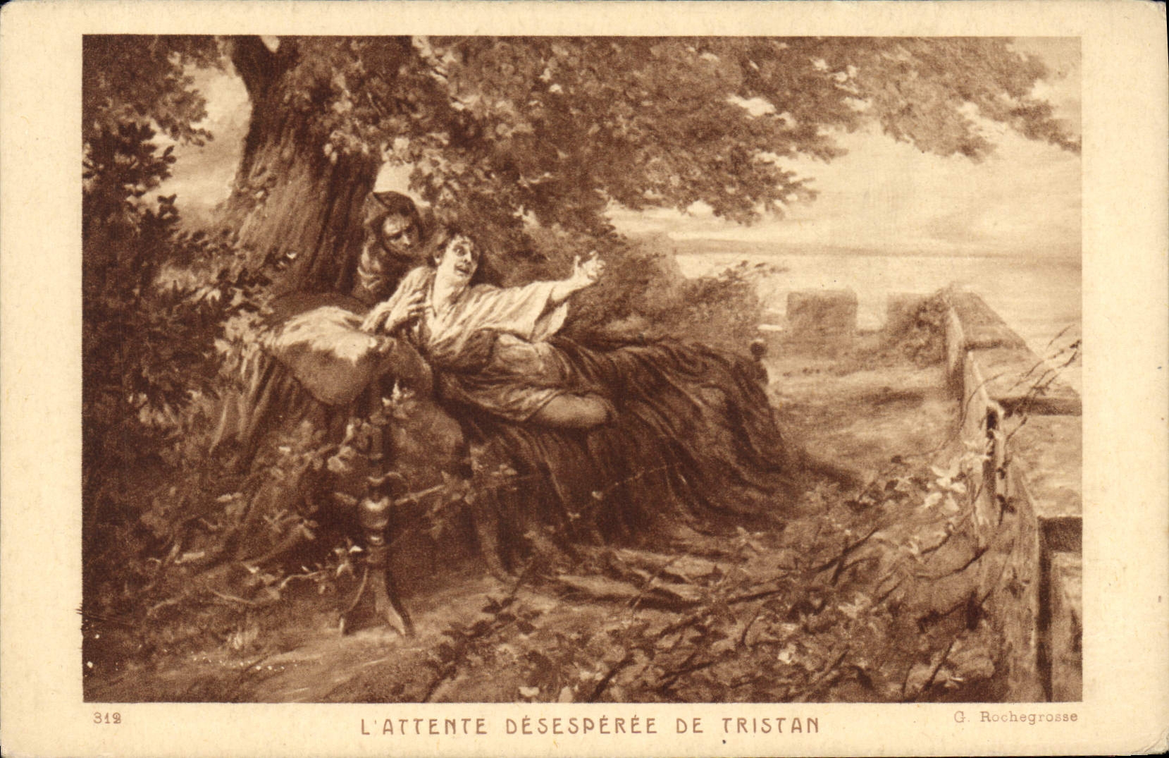 CPA L'Attente Desesperee de Tristan 