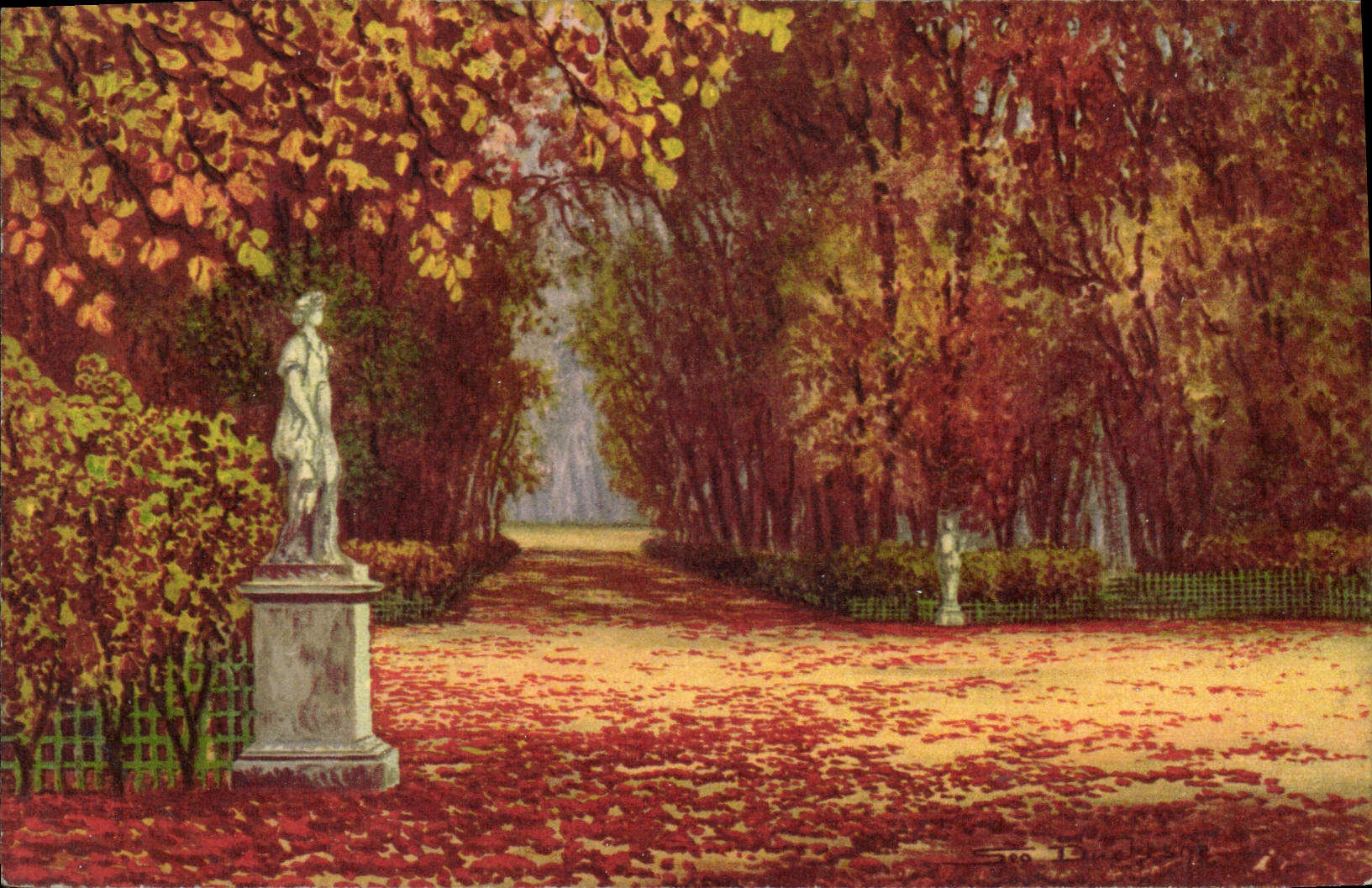 CPA Statue Versailles