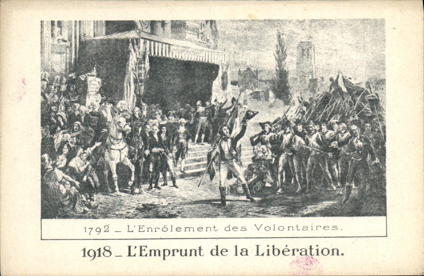 CPA L'Emprunt de la Liberation L'enrolement des volontaires