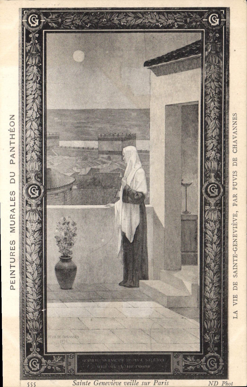 CPA Peintures Murales du Pantheon La Vie Sainte Genevieve par puvis de Chavannes 