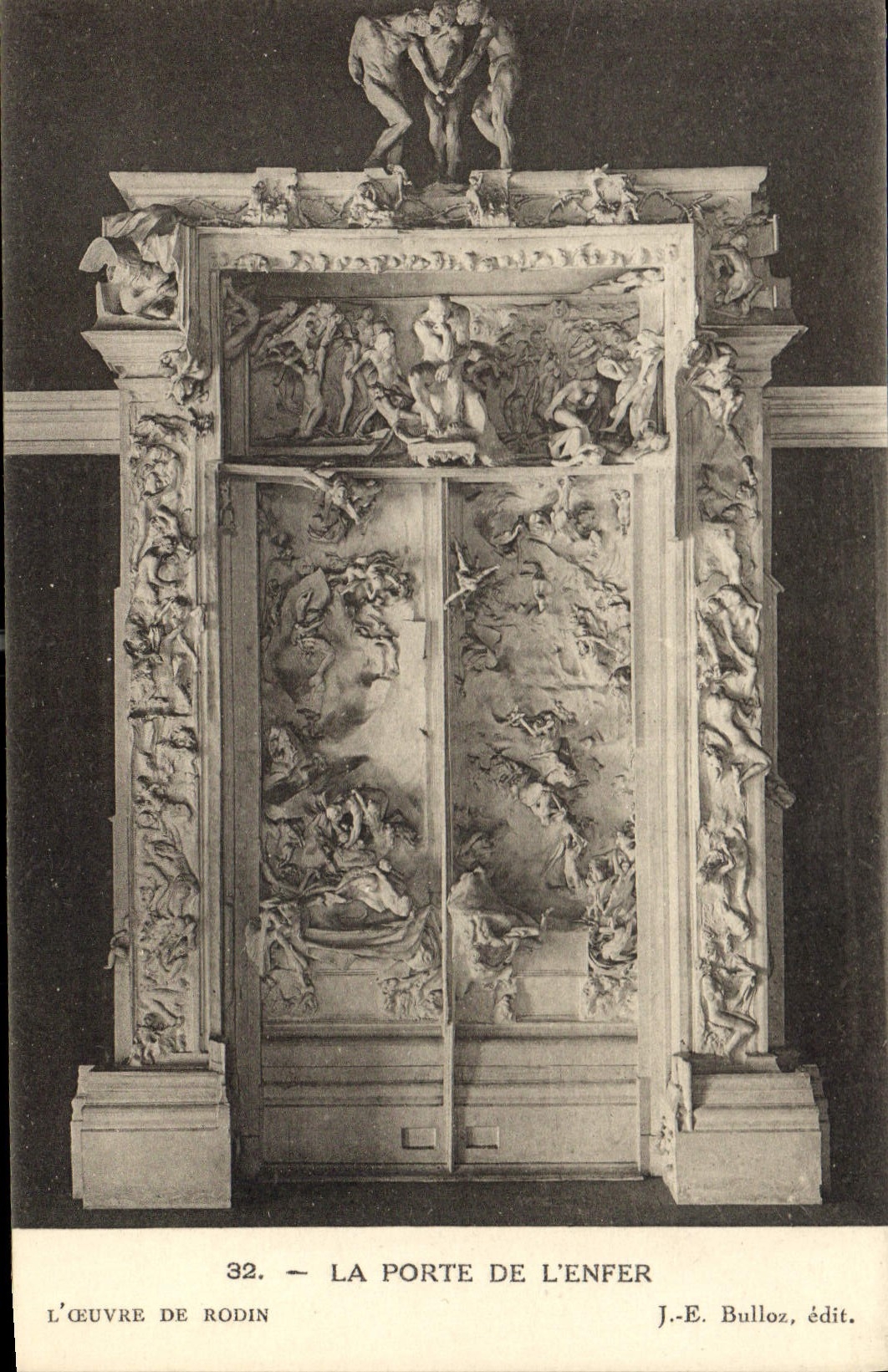 CPA La Porte de L'Enfer L'Ceuvre de Rodin 