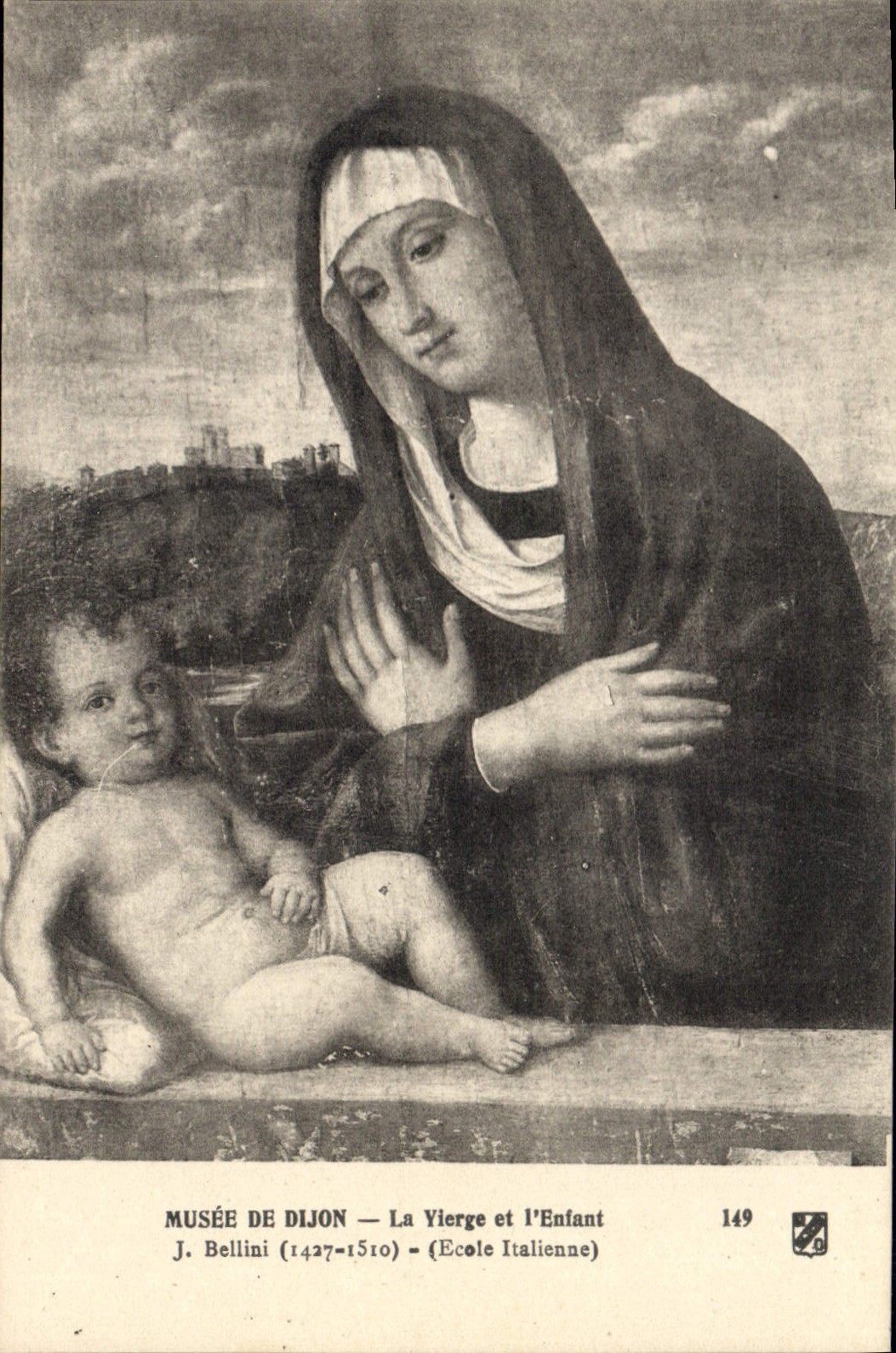 CPA Musee de Dijon La Vierge et l'Enfant J Bellini Ecole Italienne 