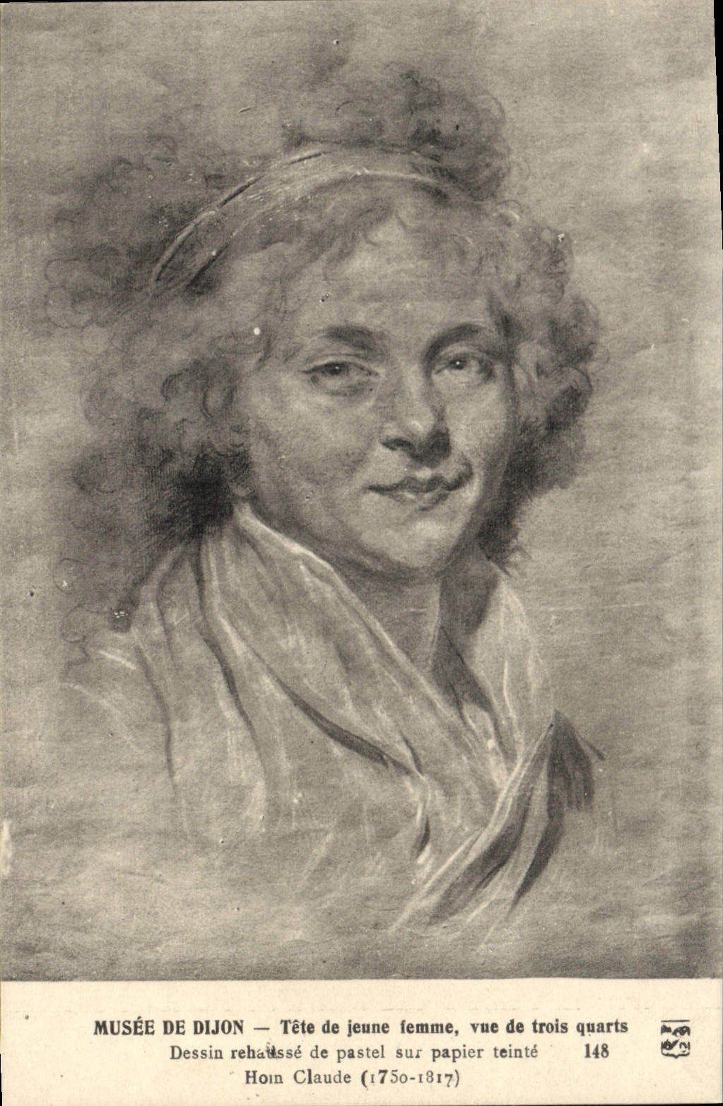 CPA Musee de Dijon Tete de Jeune Femme Vue de Trois quarts 