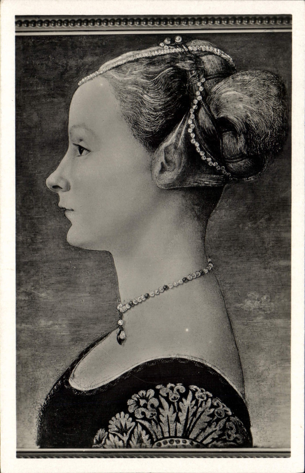 CPA Milano Museo Poldi Pezzoli Antonio Pollaiuoli Ritratto di giovine Sposa 