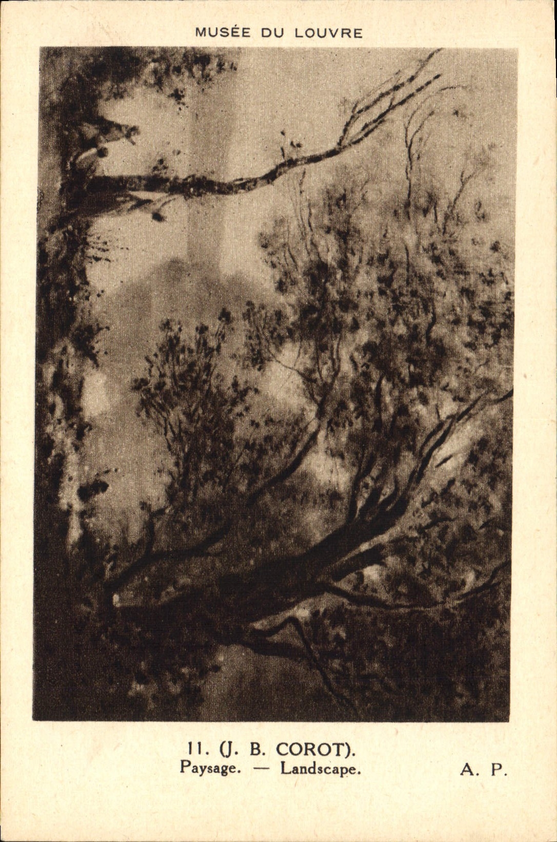 CPA Musee du Louvre J B Corot 