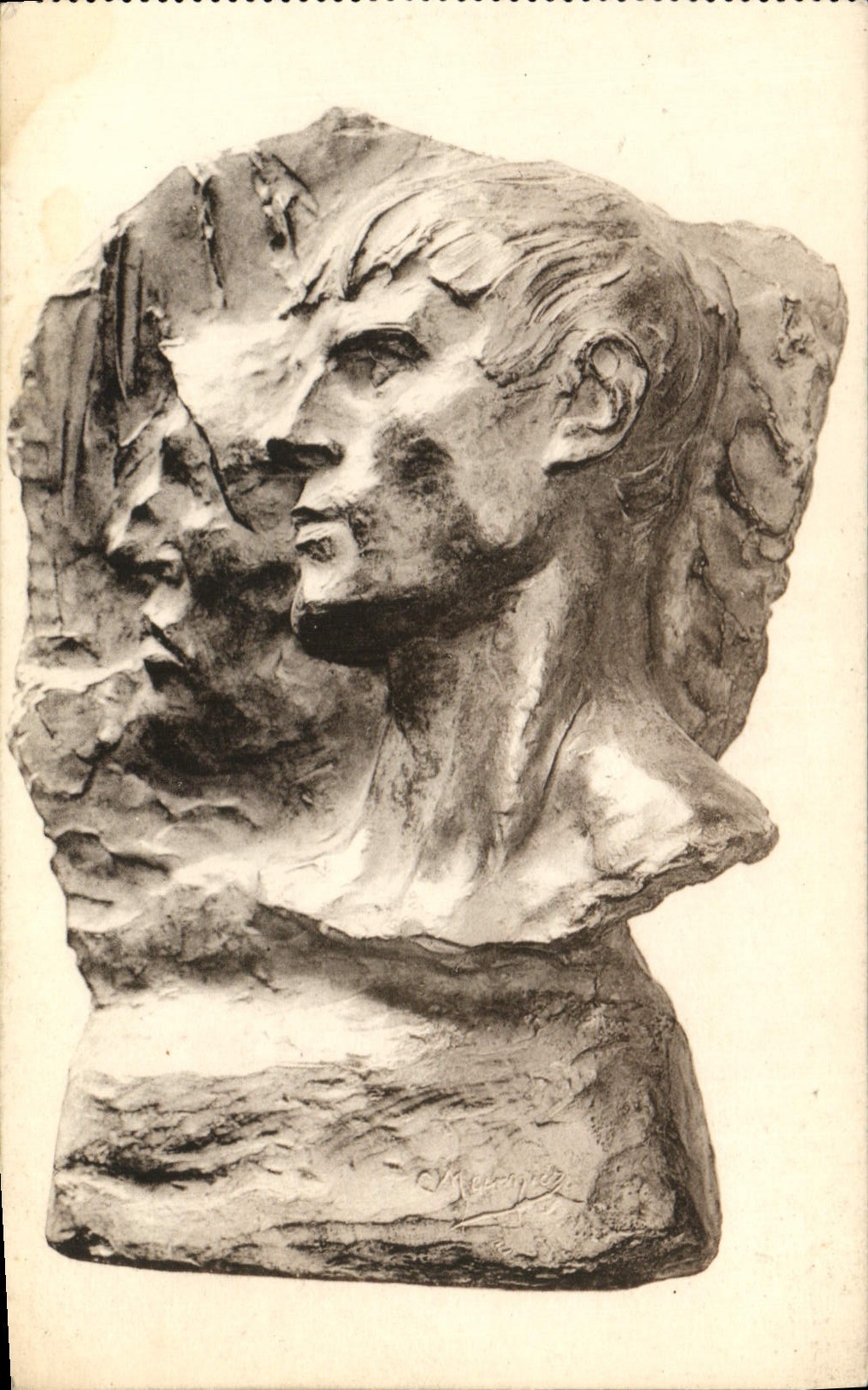 CPA Constantin Meunier Detail d'un bas relief 