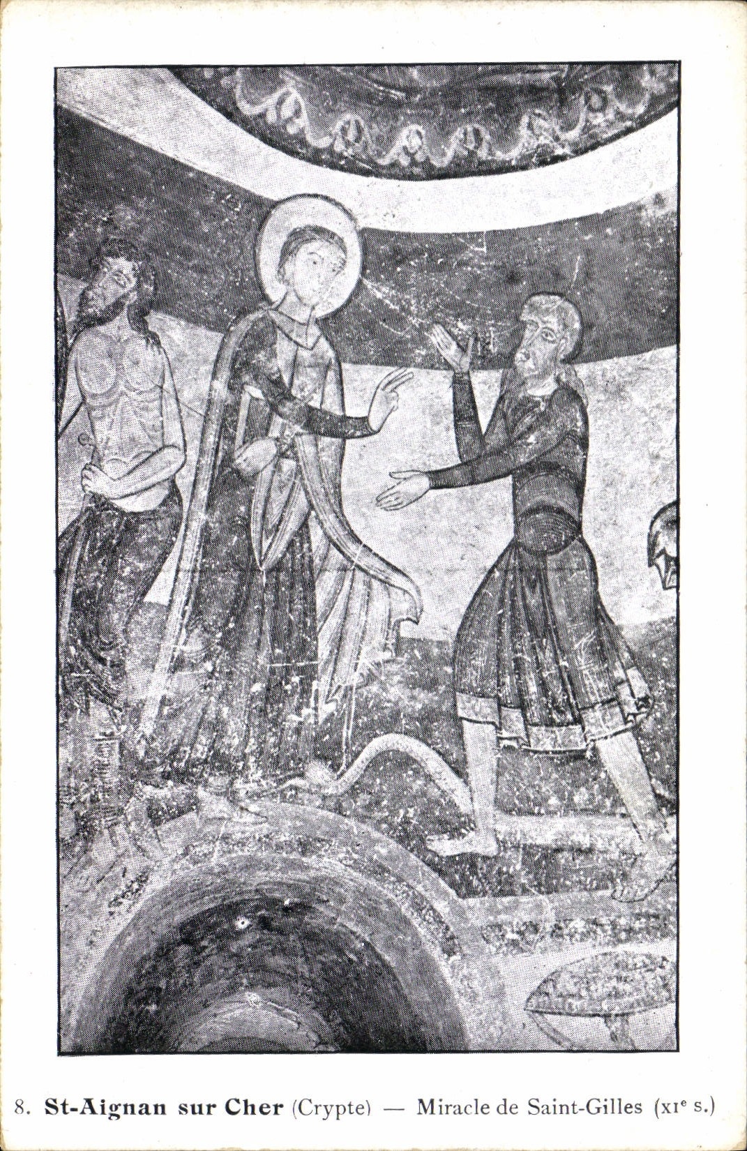 CPA St Aignan sur Cher Crypte Miracle de Saint Gilles 