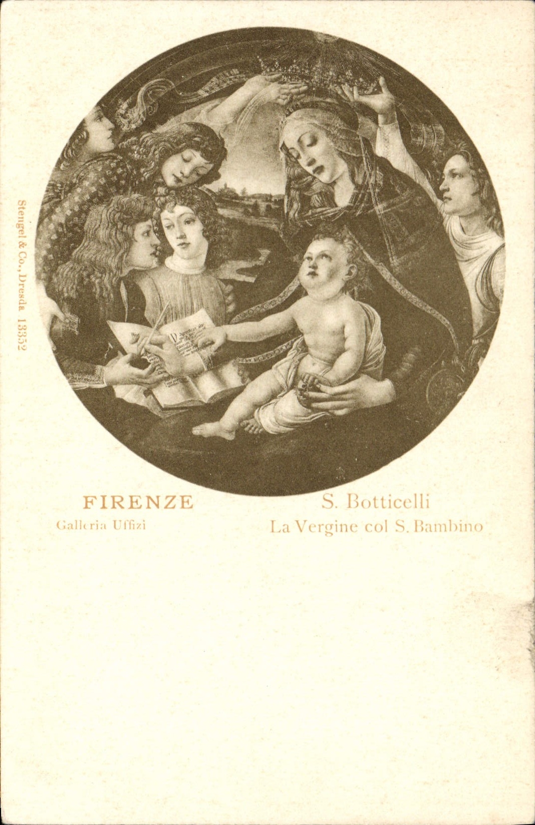 CPA Firenze S Botticelli La Vergine col S Bambino