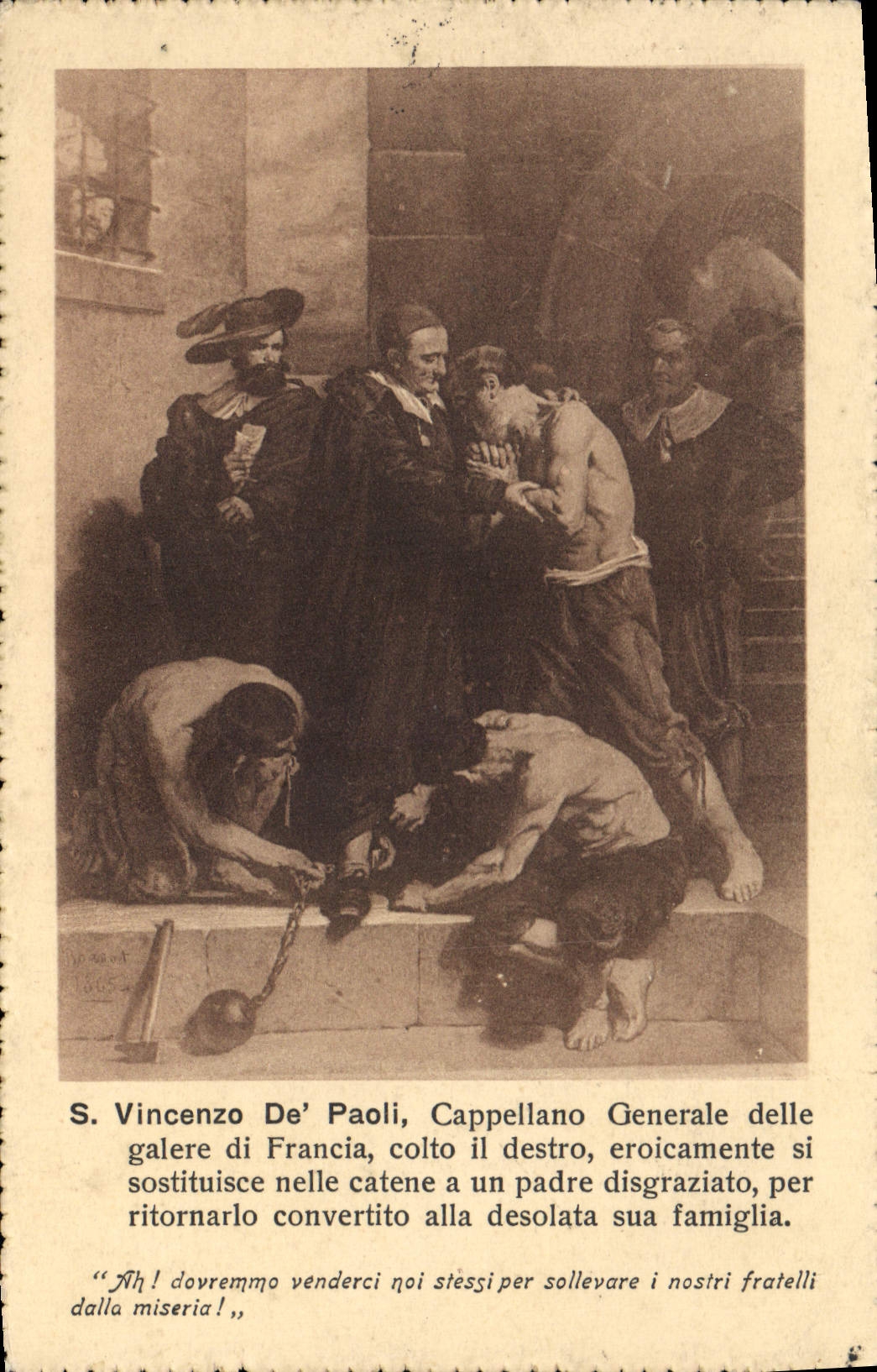 CPA S Vincenzo de Paoli Cappellano Generale delle Galere di Francia Colto il destro