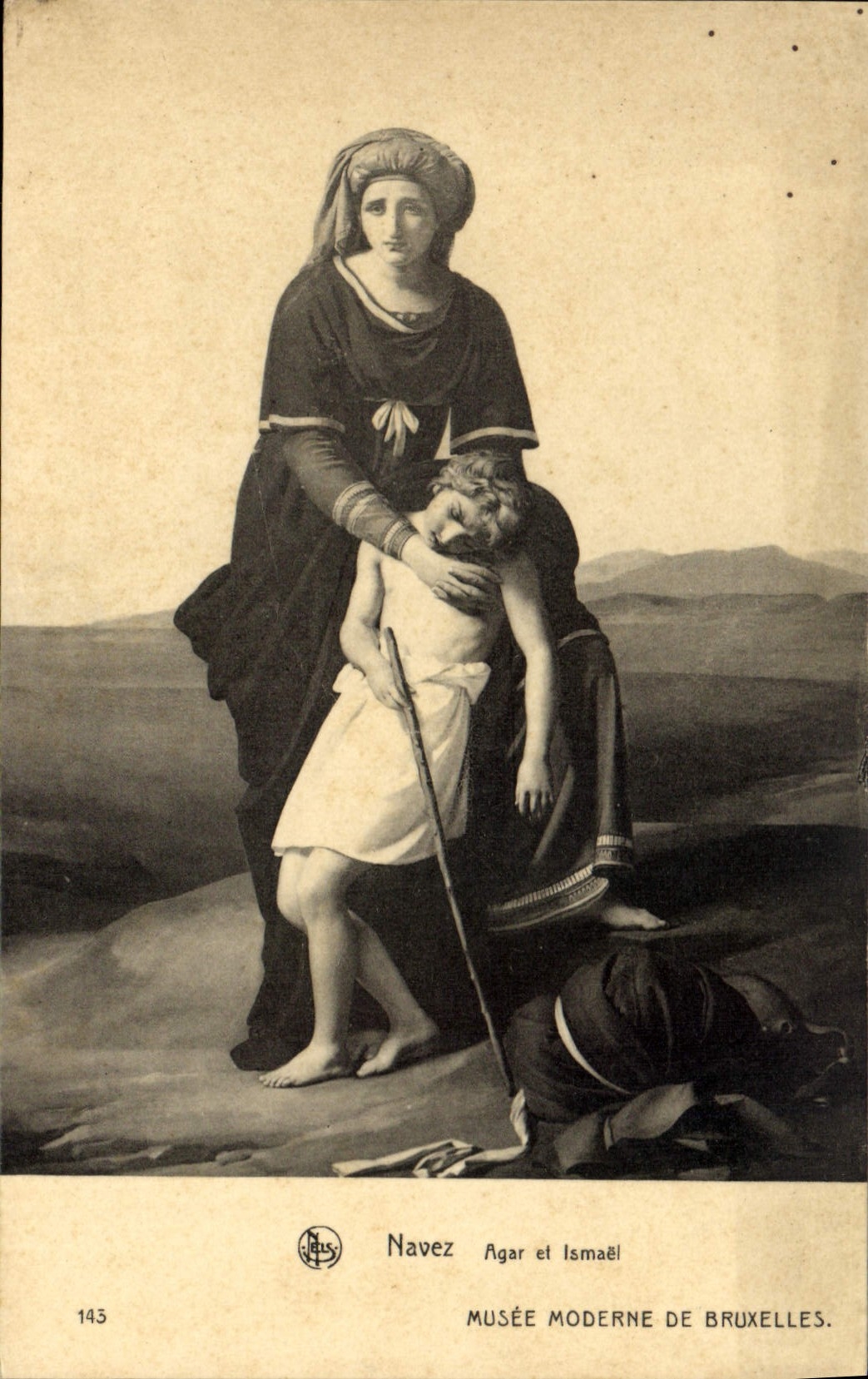 CPA Navez Agar et Ismael Musee Moderne de Bruxelles 