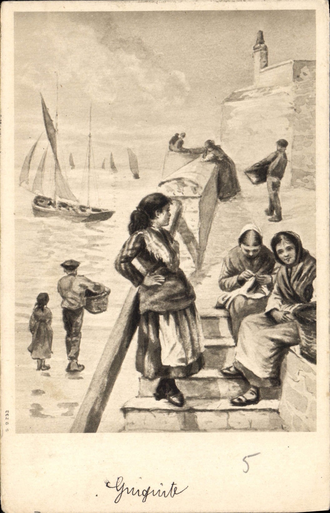 CPA Femmes Bateaux
