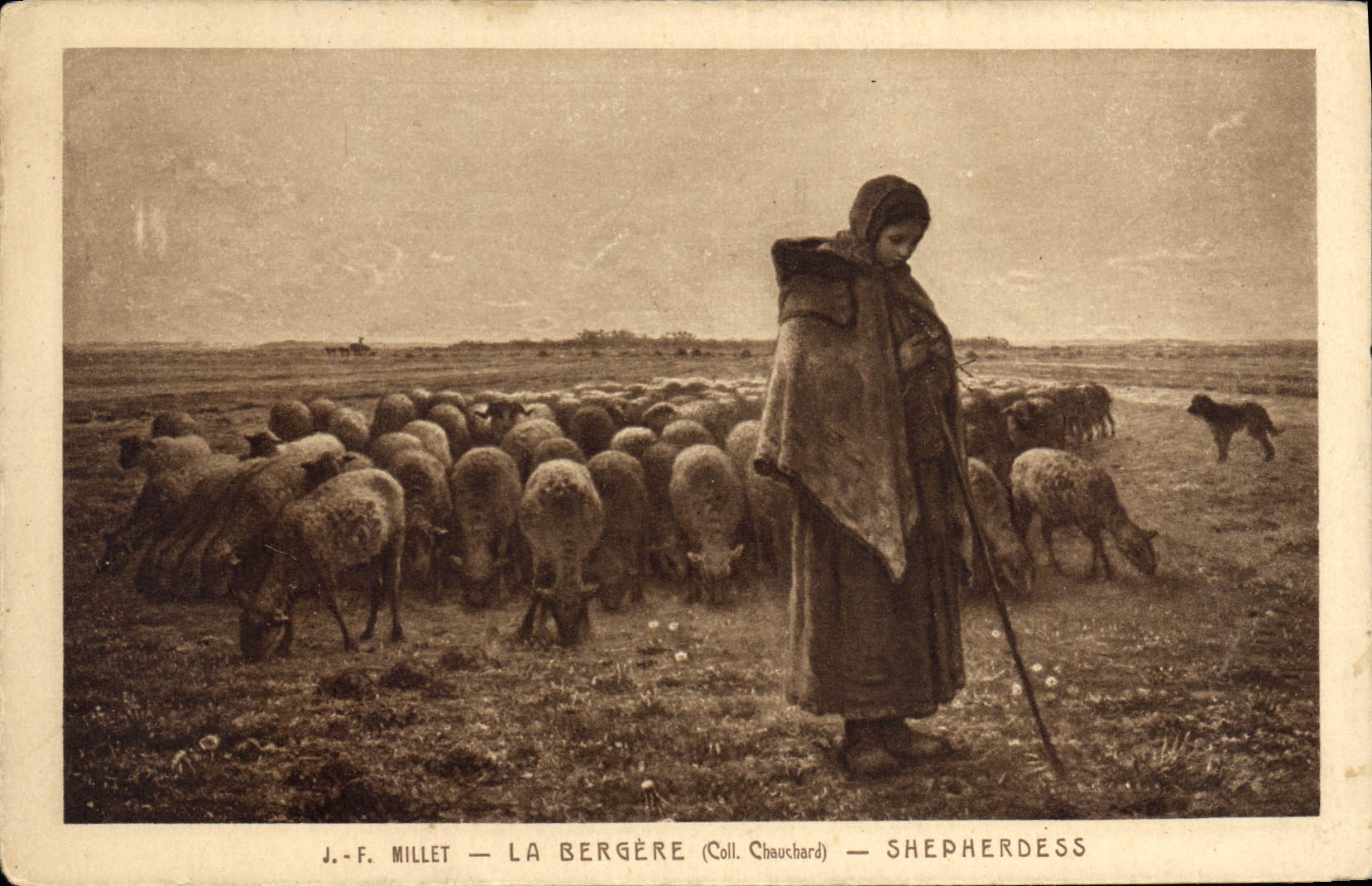 CPA Millet La Bergere Shepherdess 