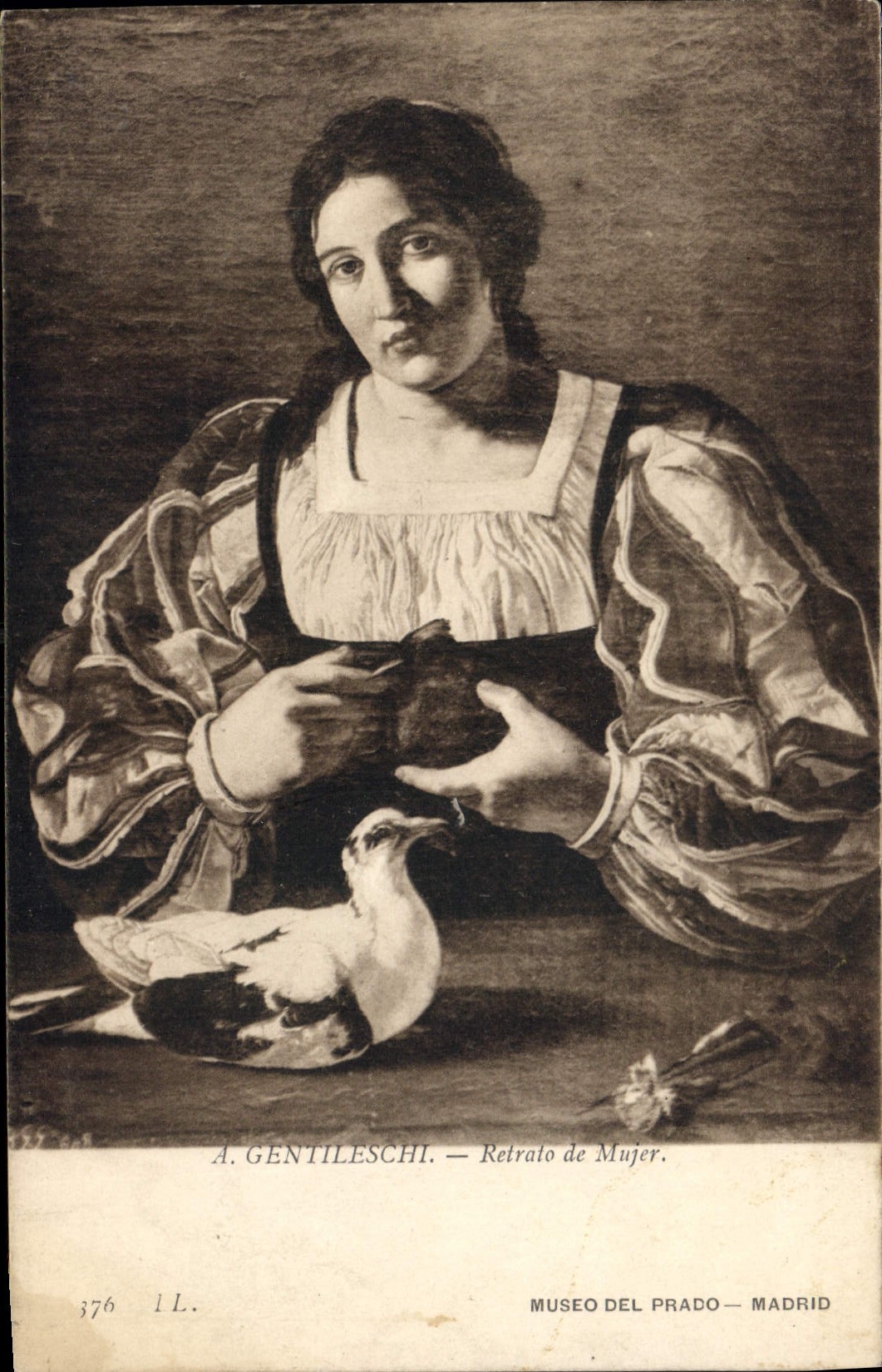 CPA A Gentileschi Retrato de Majer Museo del Prado Madrid
