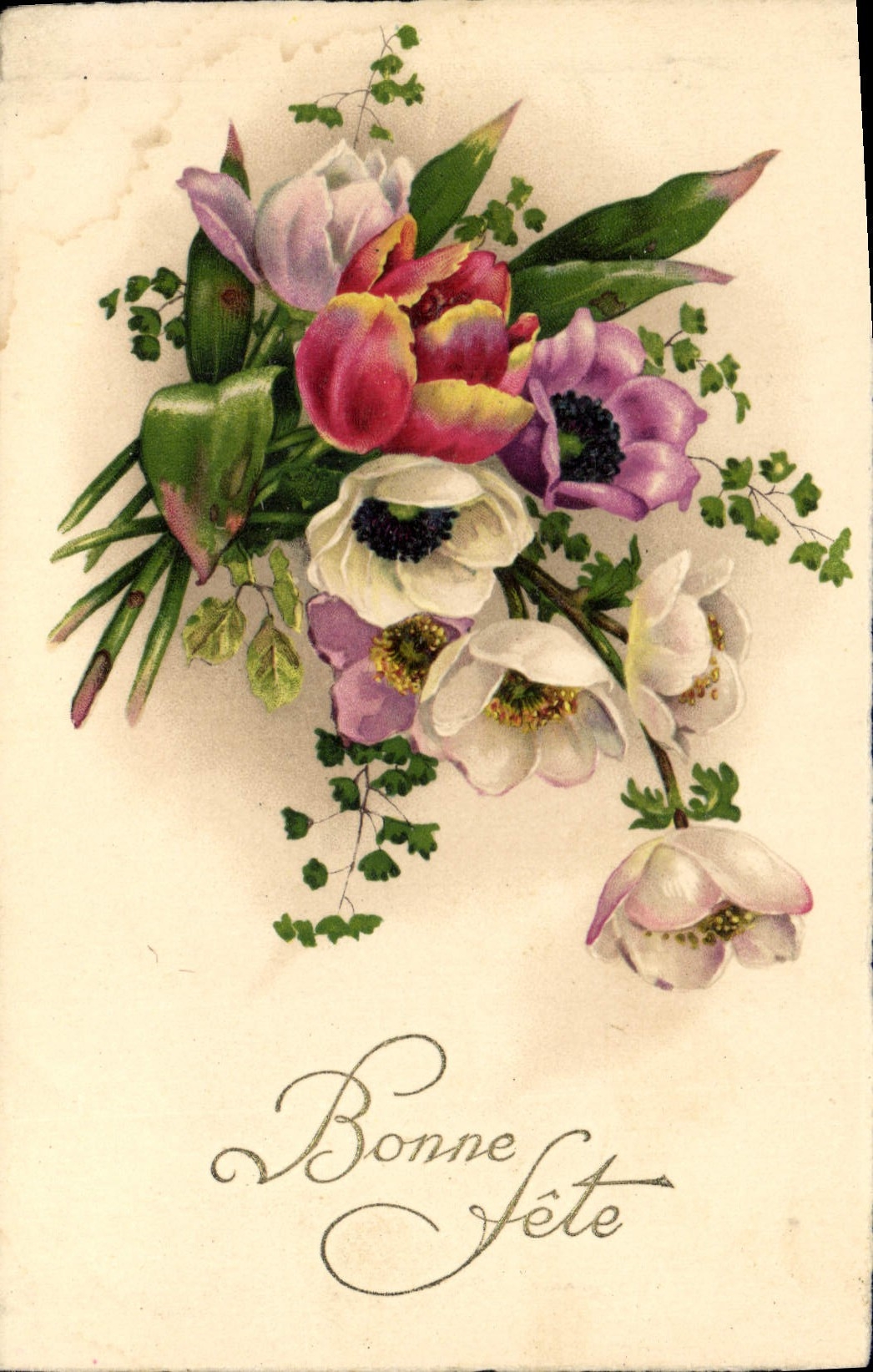 CPA Bonne Fete Fleurs