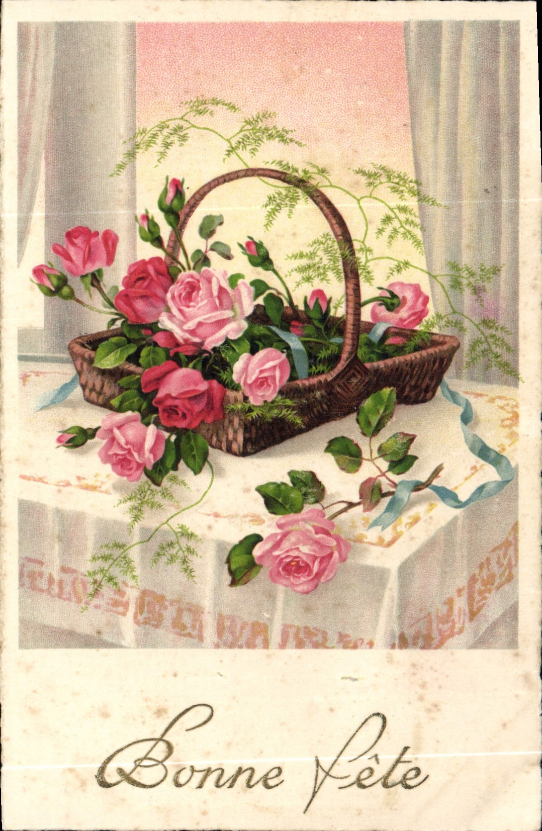 CPA Bonne Fete Fleurs