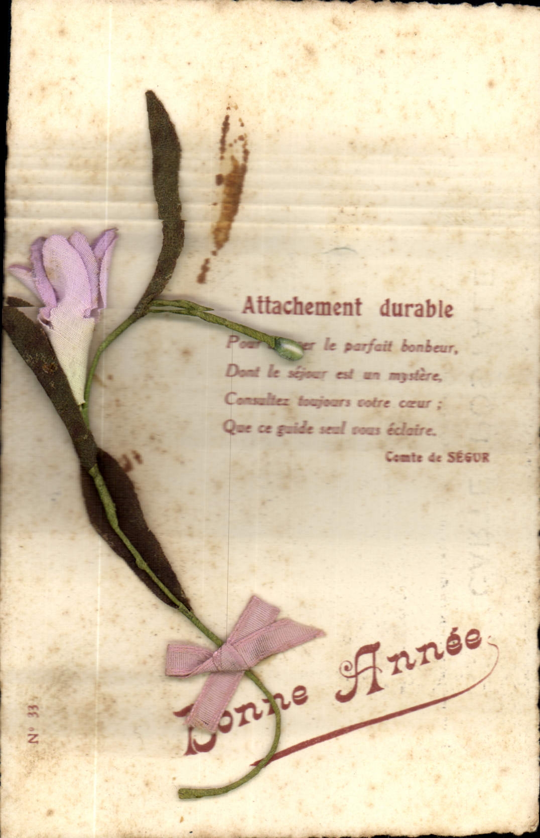 CPA Bonne Annee Fleurs 