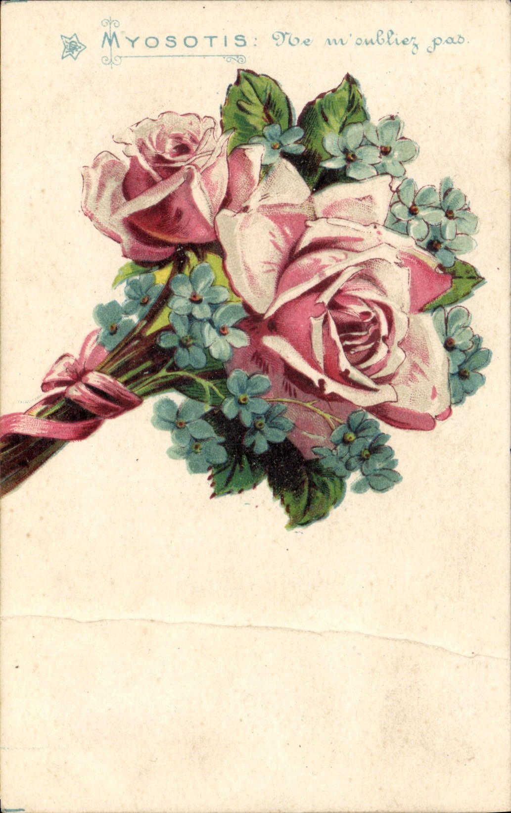CPA Myosotis Fleurs
