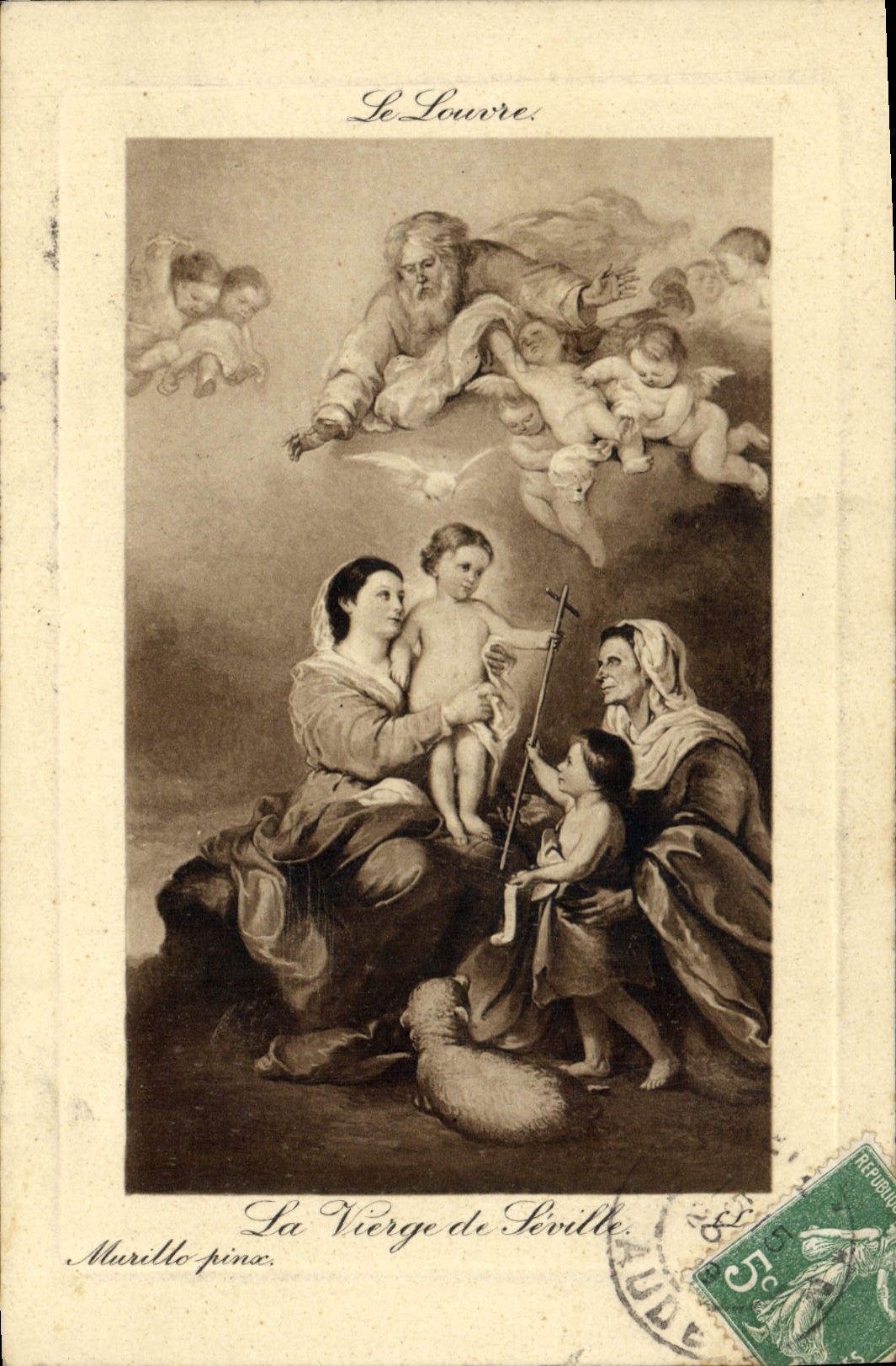 CPA La Vierge de Seville Murillo pinx