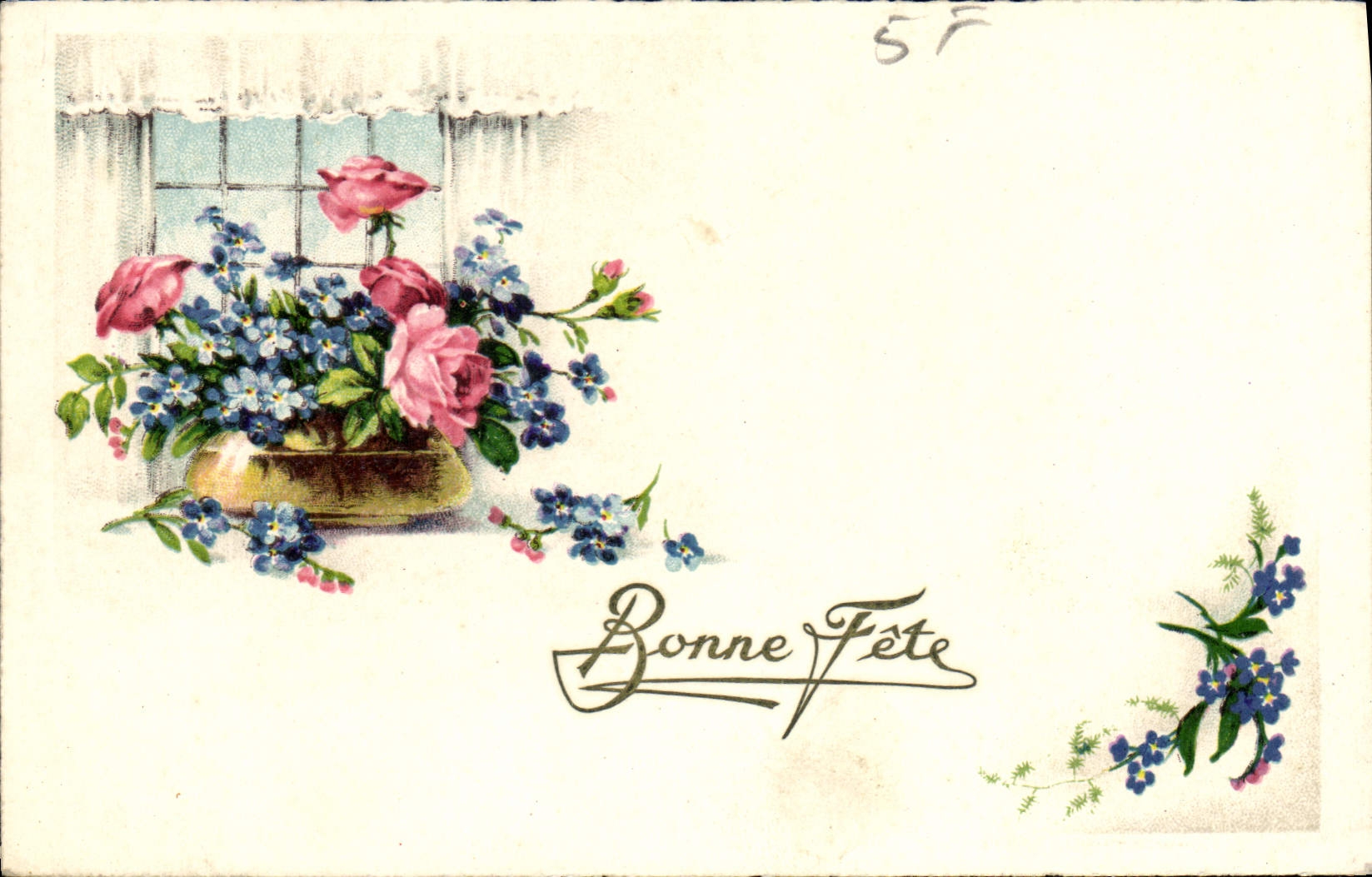 CPA Bonne Fete Fleurs