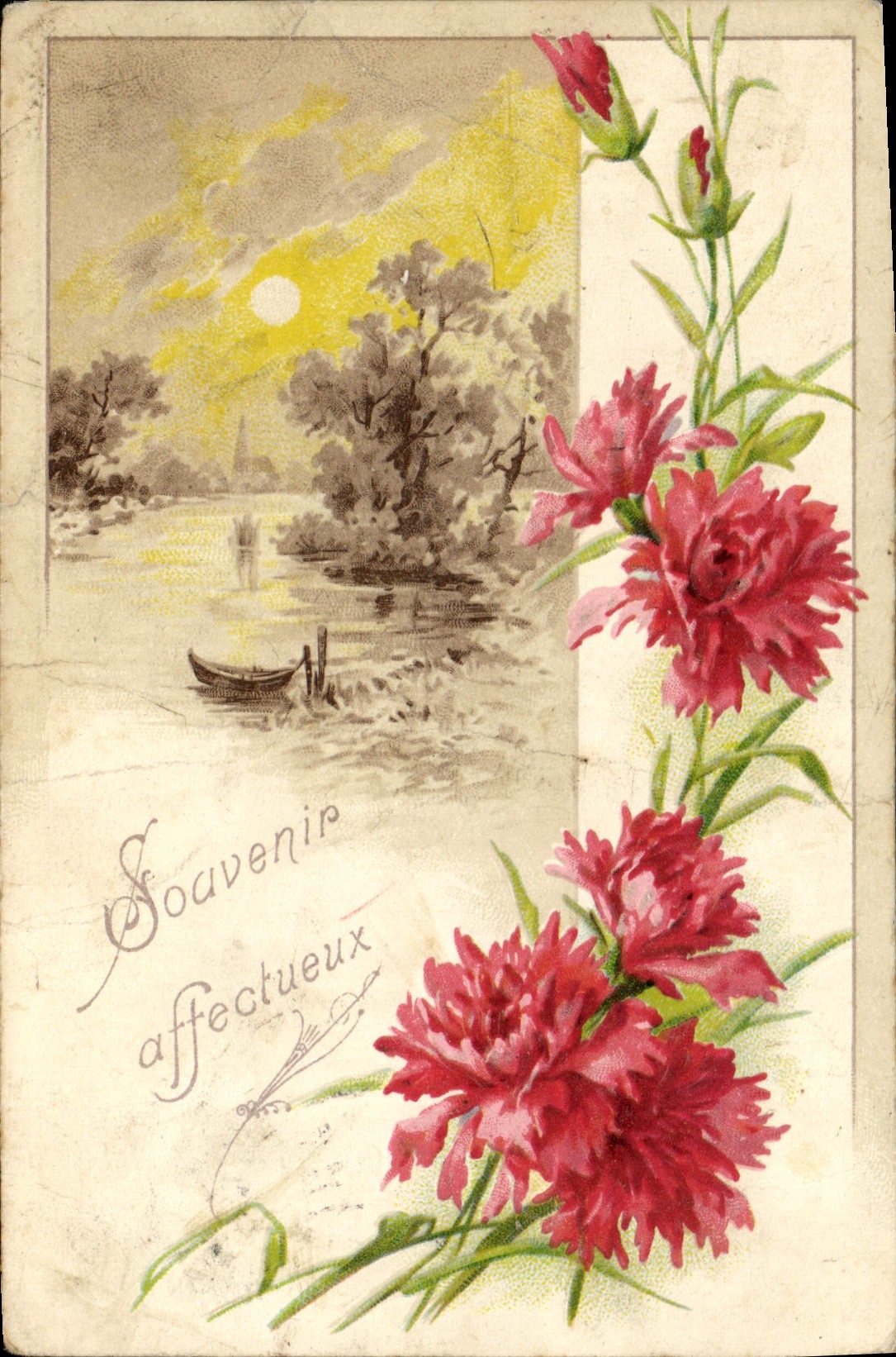 CPA Souvenir Affectueux Fleurs