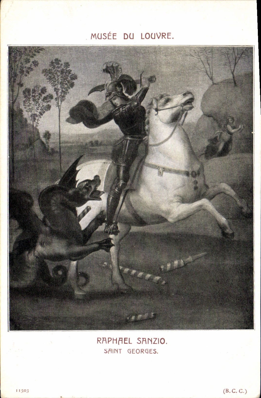 CPA Musee du Louvre Raphael Sanzio Saint Georges