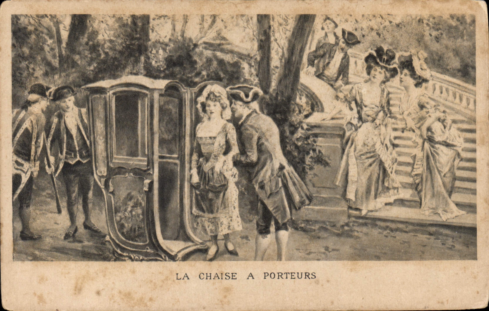 CPA La Chaise A Porteurs 