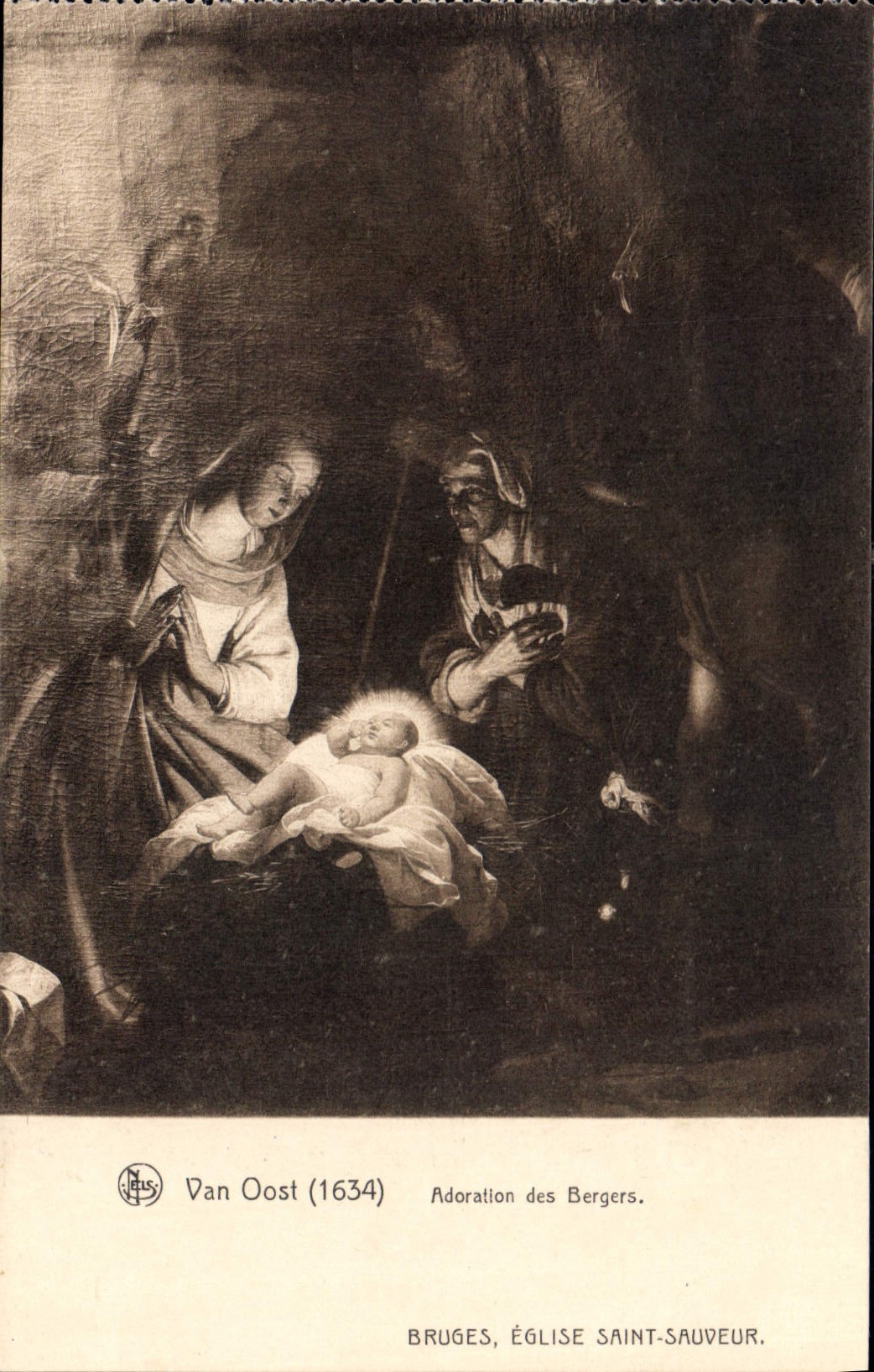 CPA Van Oost Adoration des Berges Bruges Eglise Saint Sauveur 