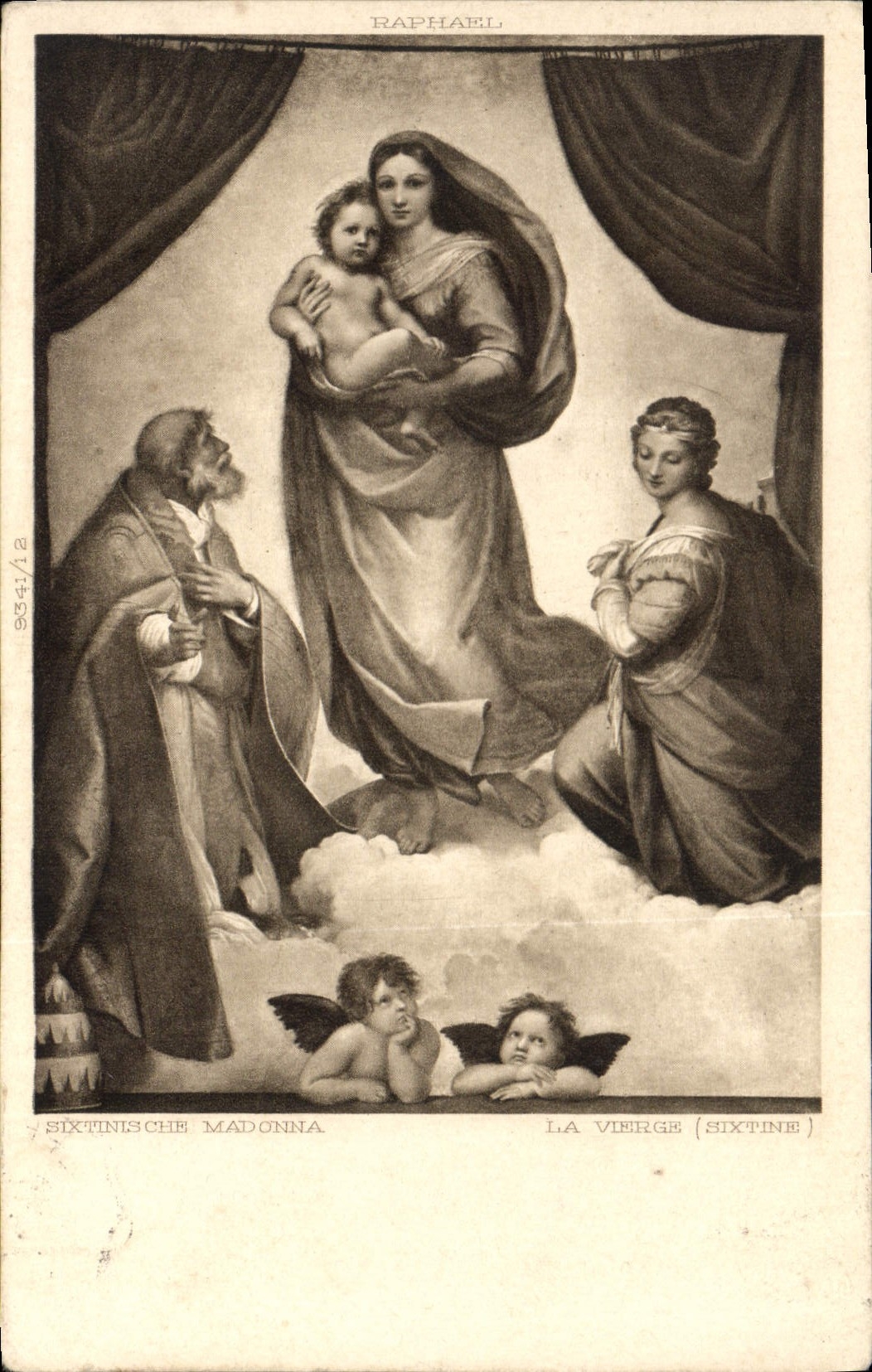 CPA Raphael Sixtinische Madonna La Vierge Sixtinio 