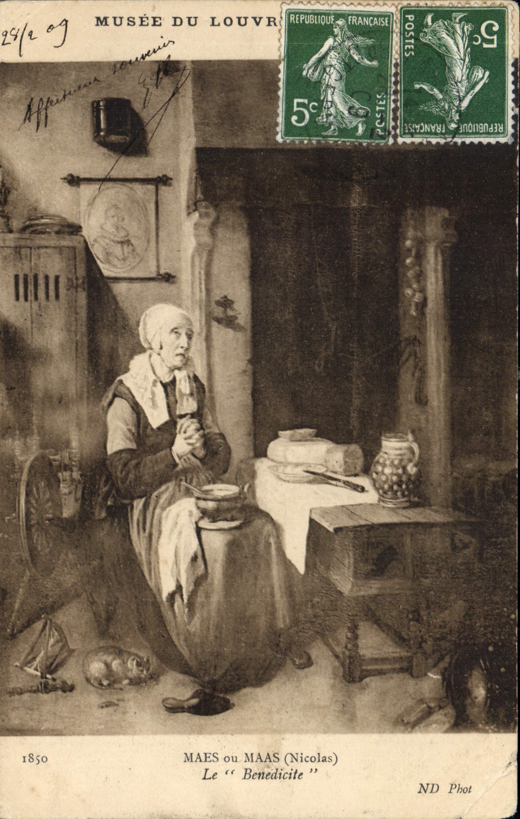 CPA Maes ou Maas Nicolas Le Benedicite 