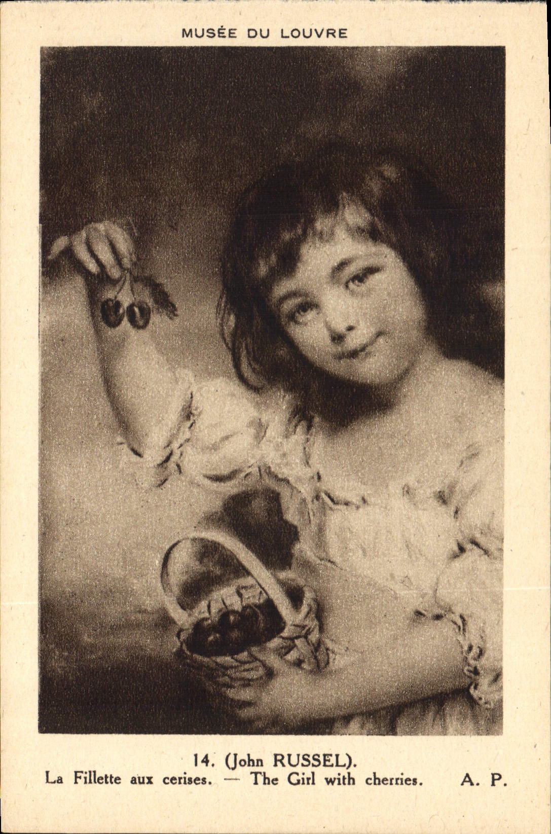 CPA John Russel La Fillette aux cerises