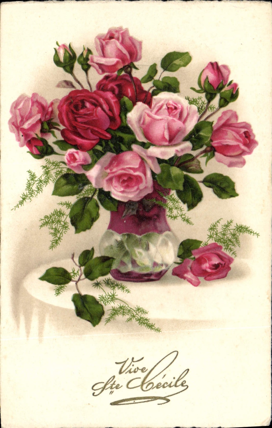 CPA Vive Ste Cecile Fleurs