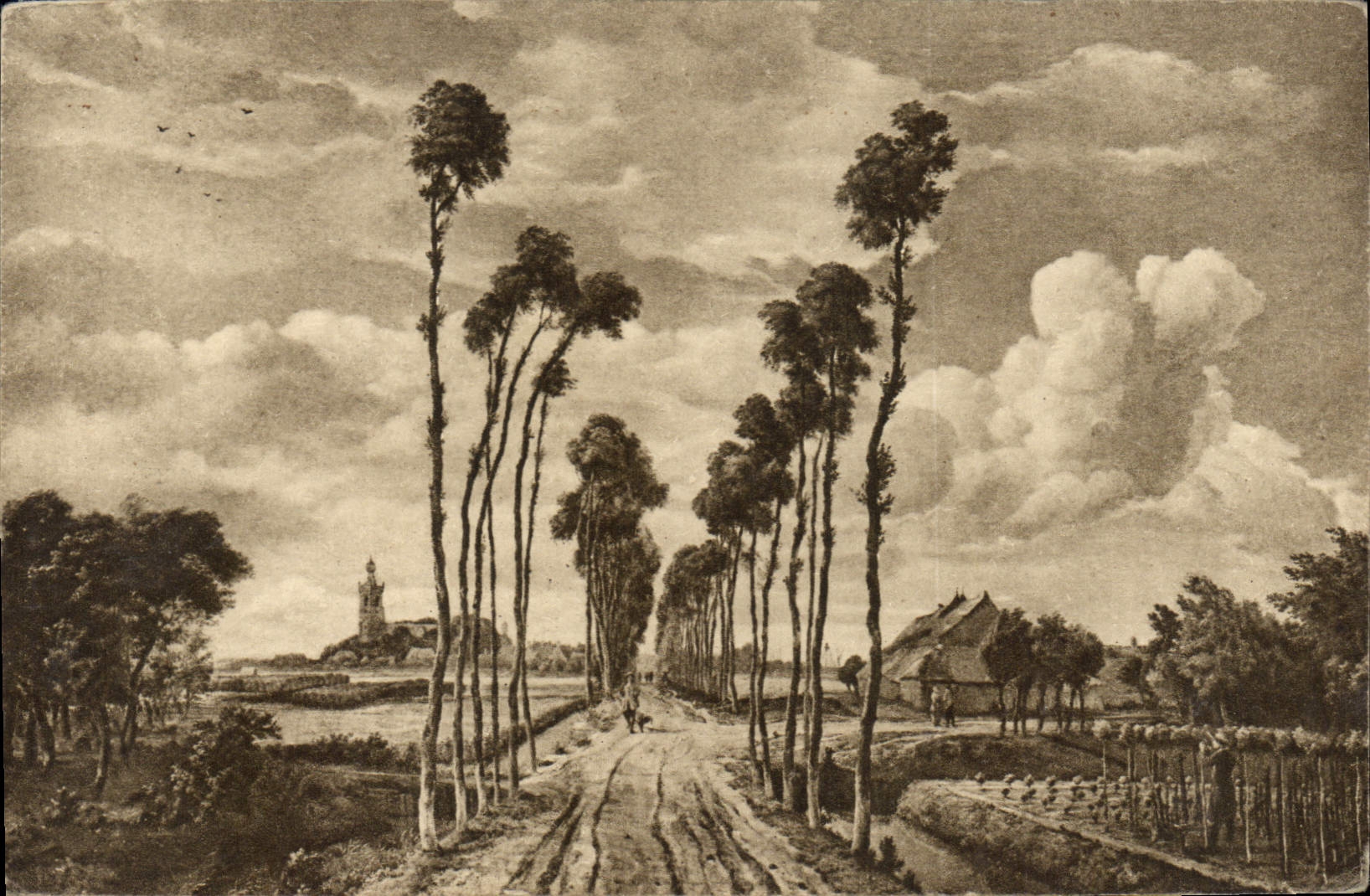 CPA Hobbema Die Allee L'Avenue 