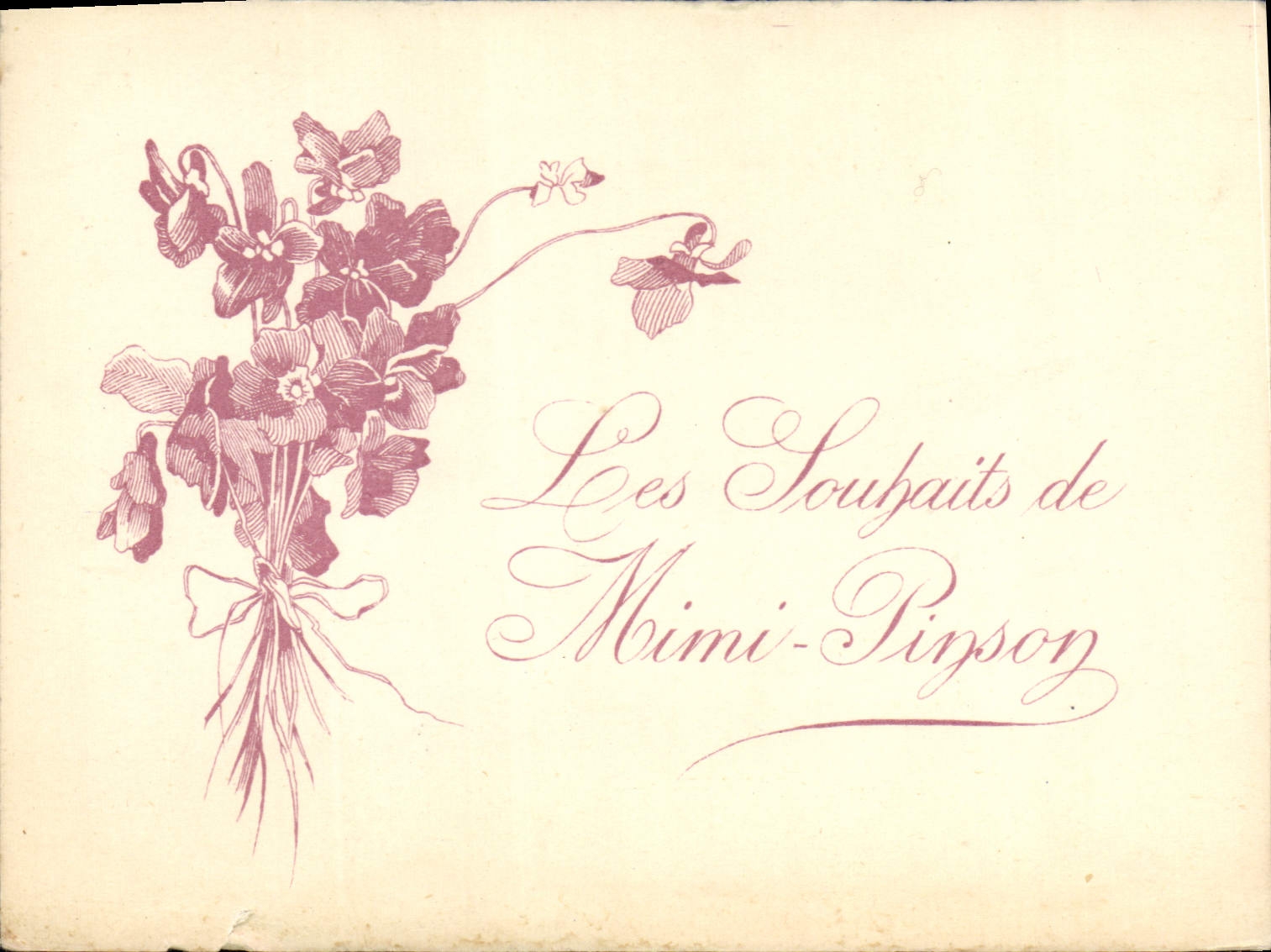 CPA Les Souhaits de Mimi Piysoy Fleurs