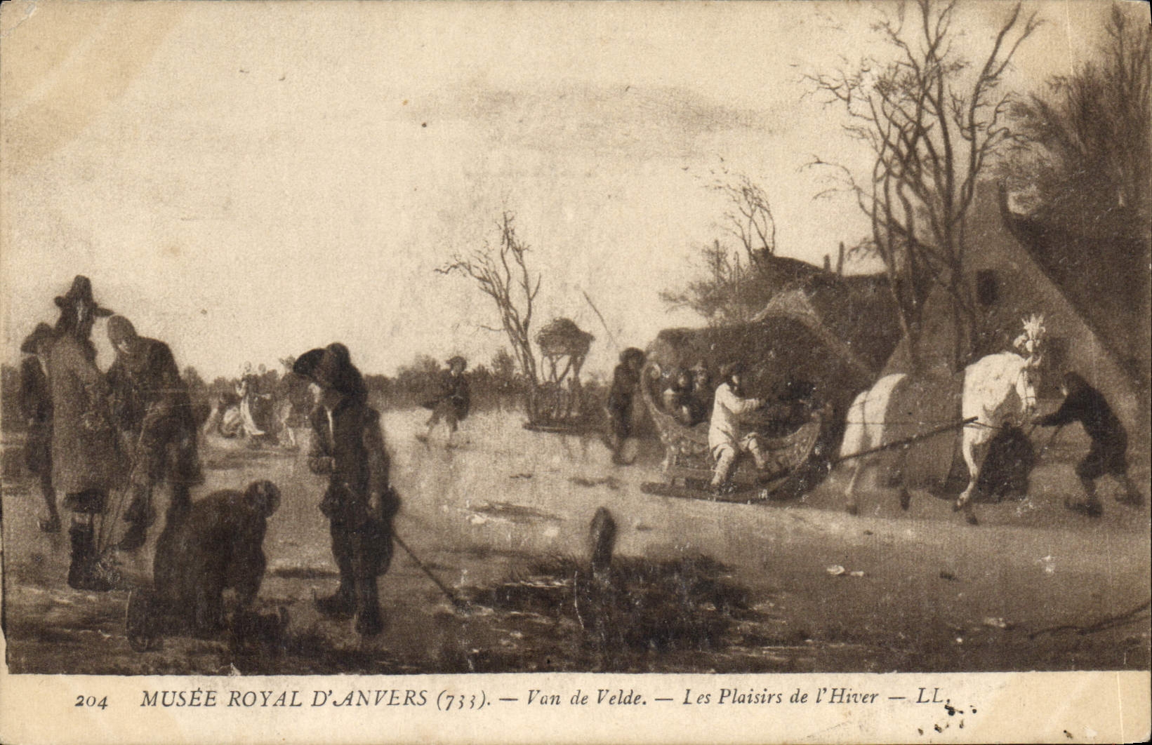 CPA Musee Royal d'Anvers Van de Velde Les Plaisirs de l'Hiver 