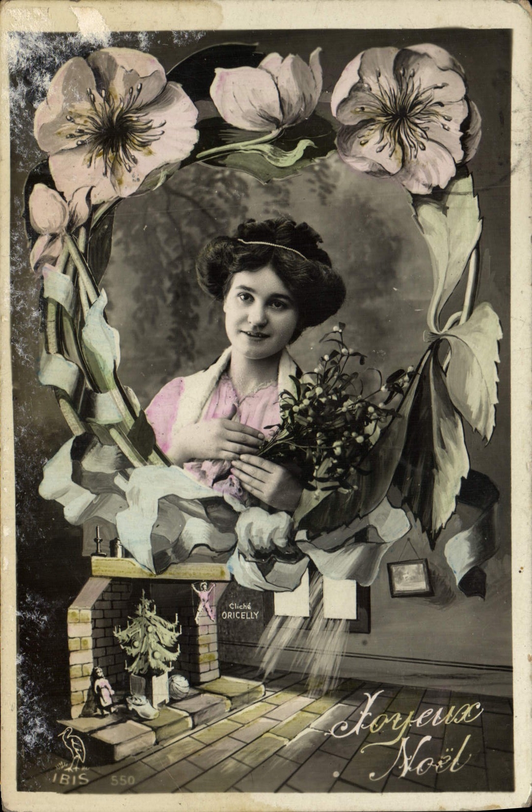 CPA Joyeux Noel Femme