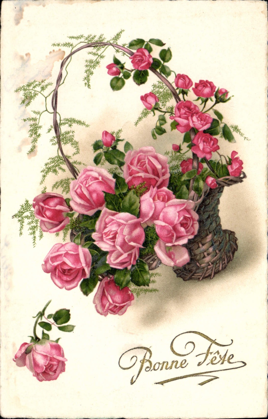 CPA Bonne Fete Fleurs