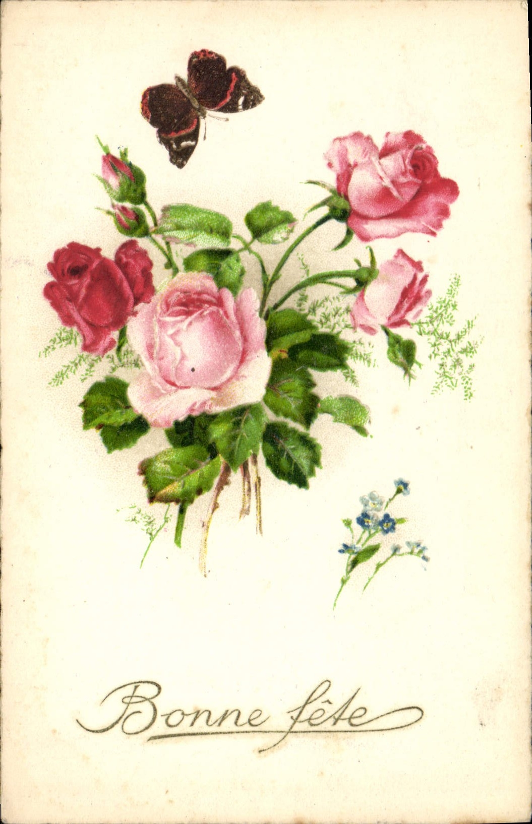 CPA Bonne Fete Fleurs